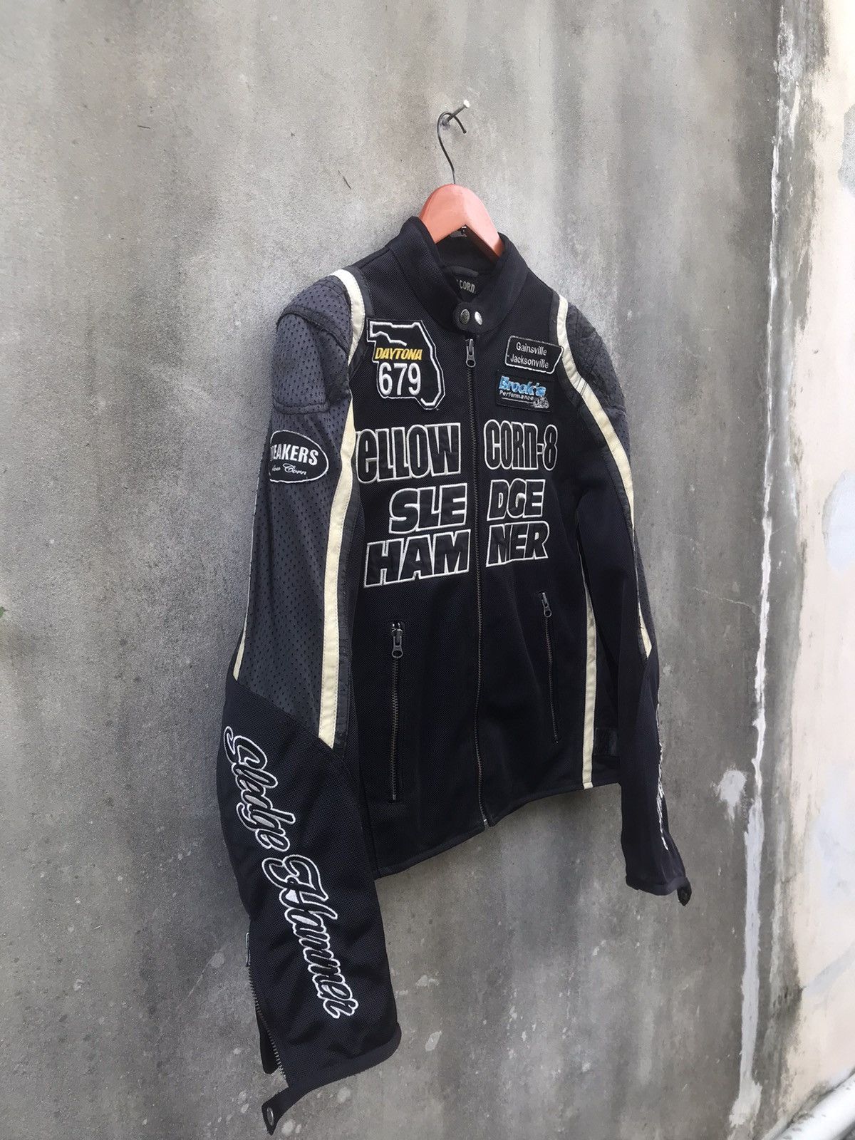 YELLOW CORN 🔥Rare🔥Vintage Yellow Corn Sledge Hammer Biker Jacket Size US M / EU 48-50 / 2 - 3 Thumbnail
