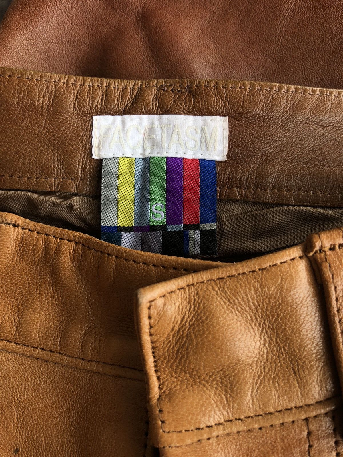 Facetasm GRAILED🔥Facetasm 🇯🇵 Patchwork Leather Biker Pants Size US 26 / EU 42 - 11 Thumbnail