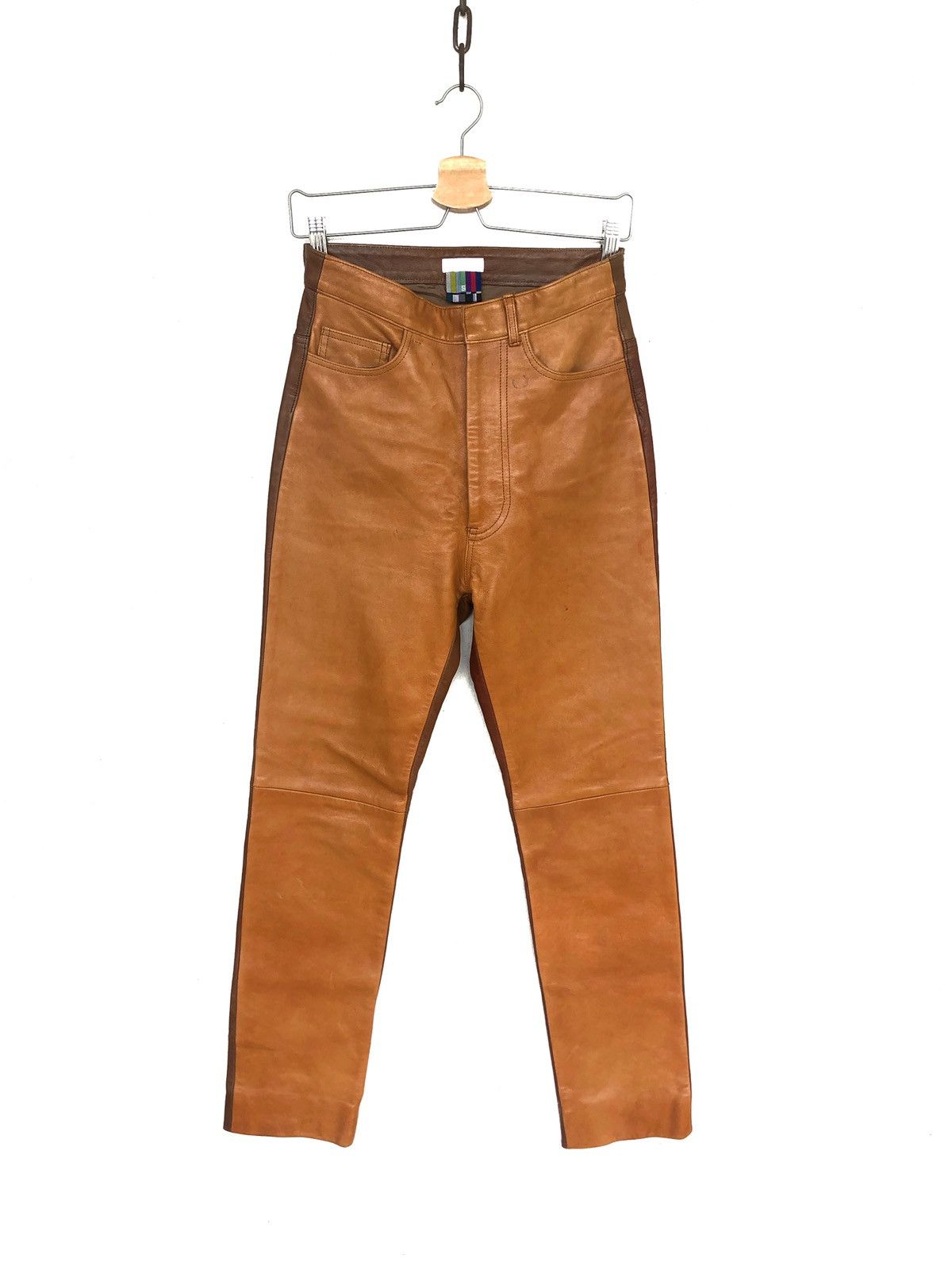 image of Grailedfacetasm Patchwork Leather Biker Pants, Men's (Size 26)