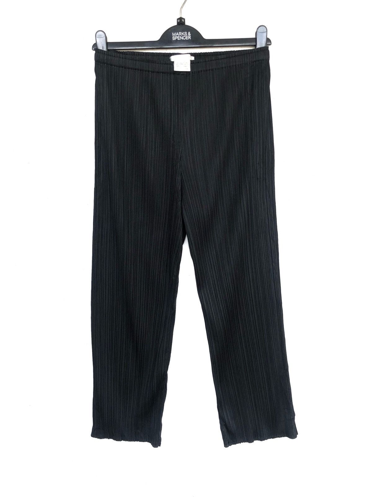 Issey Miyake Pleats Please Miyake Stretch Black Minimal Pants Size US 30 / EU 46 - 1 Thumbnail