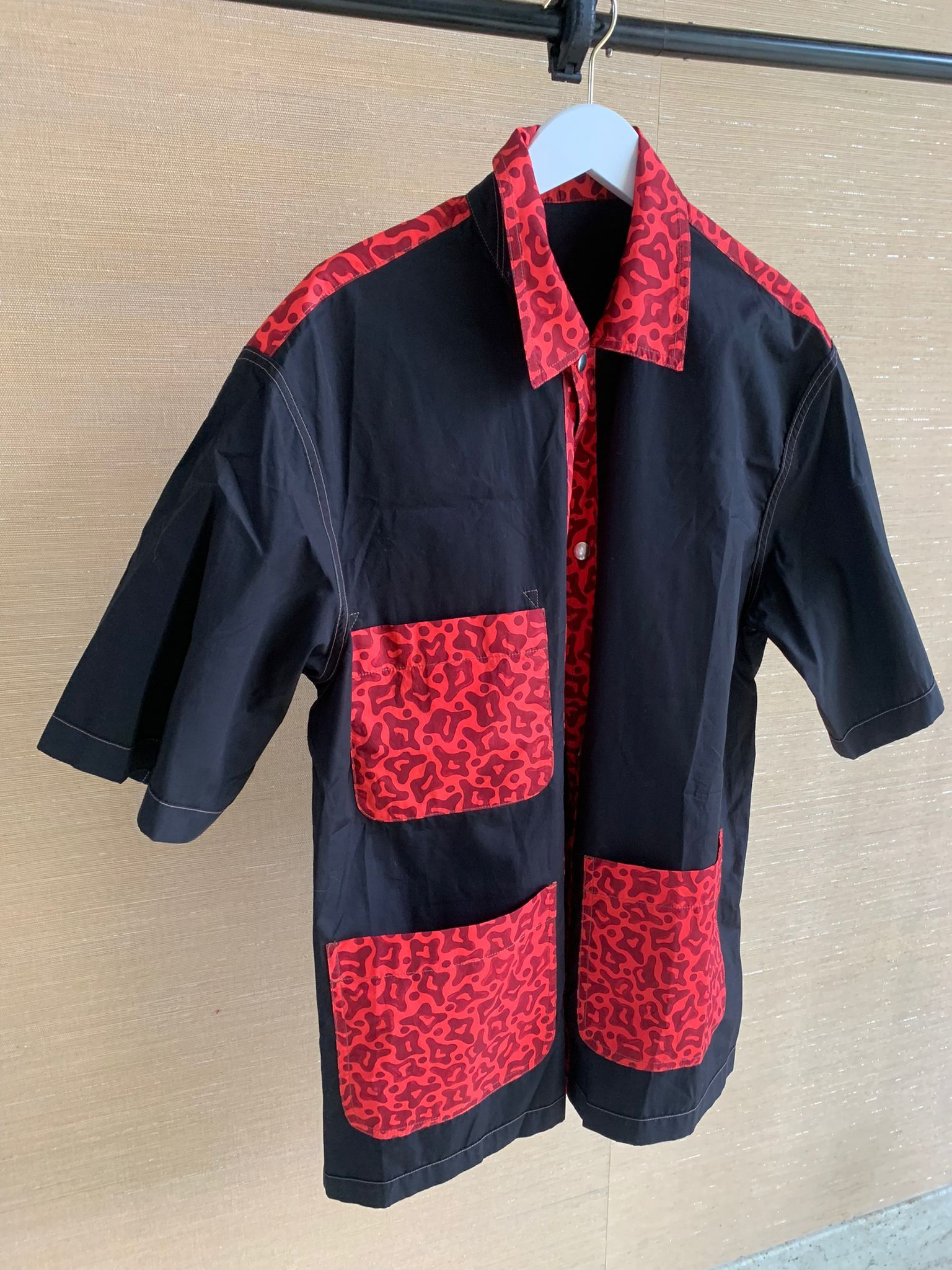 Marni Cheetah Contrast Button Up in Black Red color Size US XXL / EU 58 / 5 - 4 Thumbnail