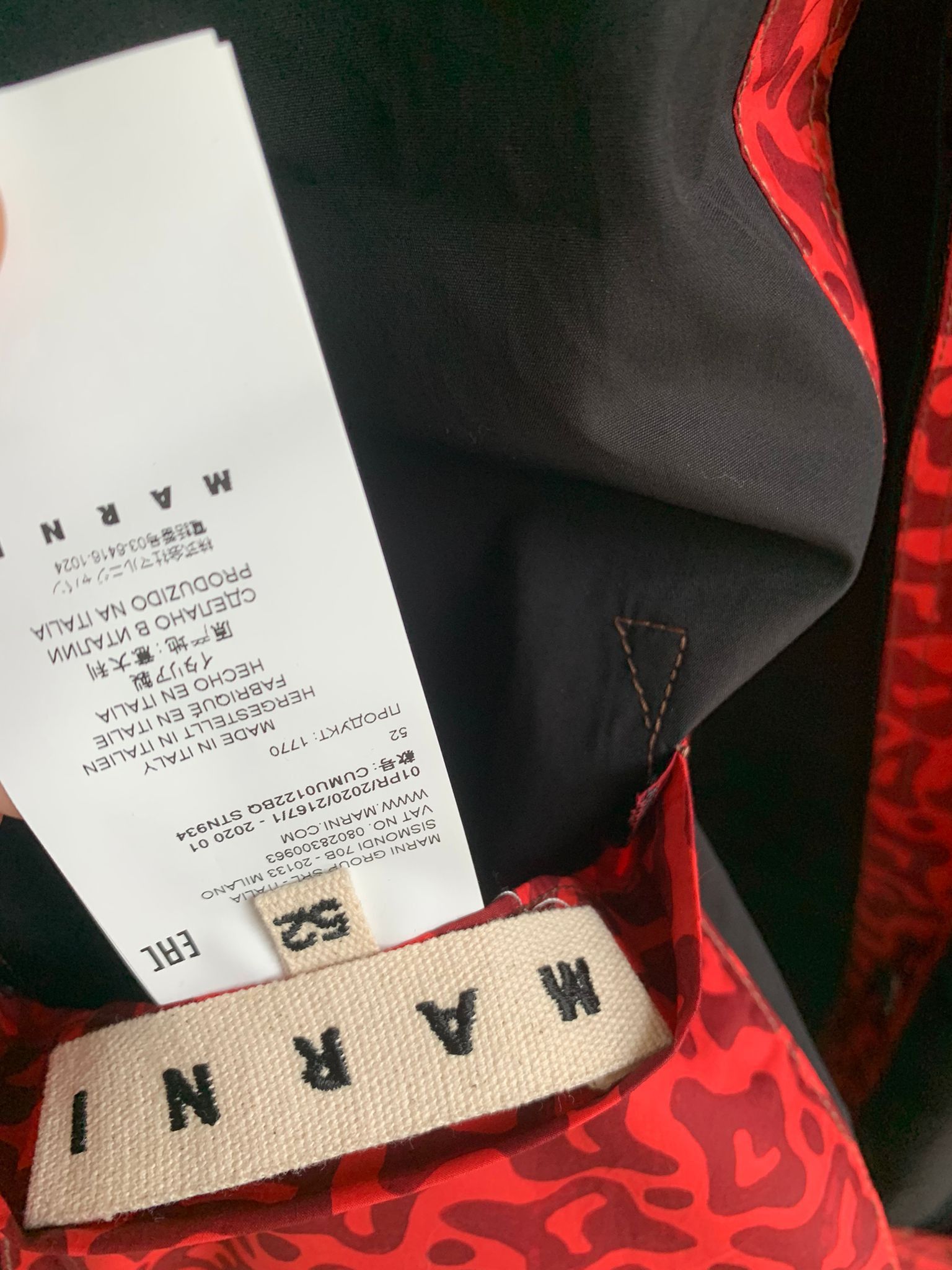 Marni Cheetah Contrast Button Up in Black Red color Size US XXL / EU 58 / 5 - 10 Thumbnail