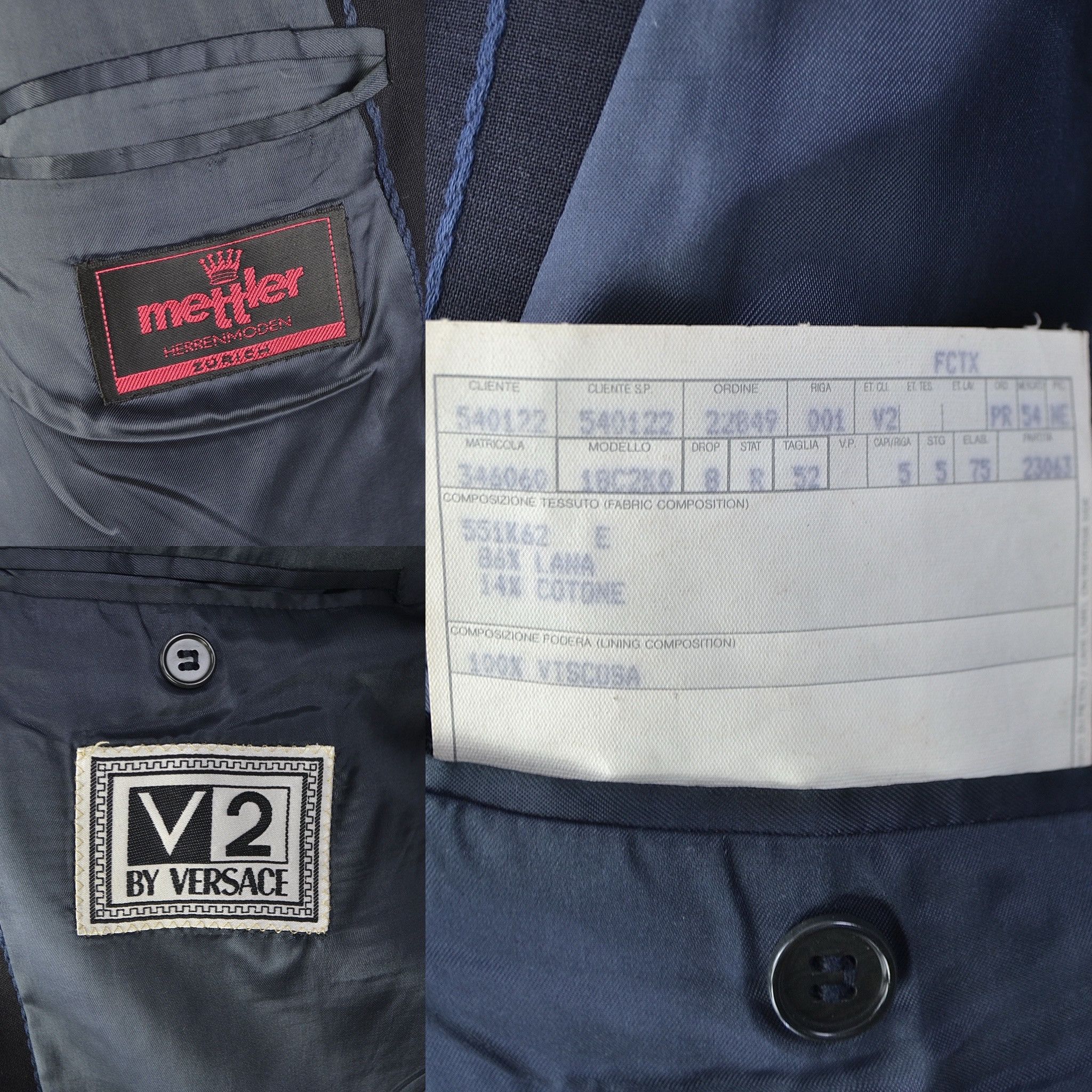 Versace Vintage Versace V2 Blazer 52 Size 52R - 9 Thumbnail
