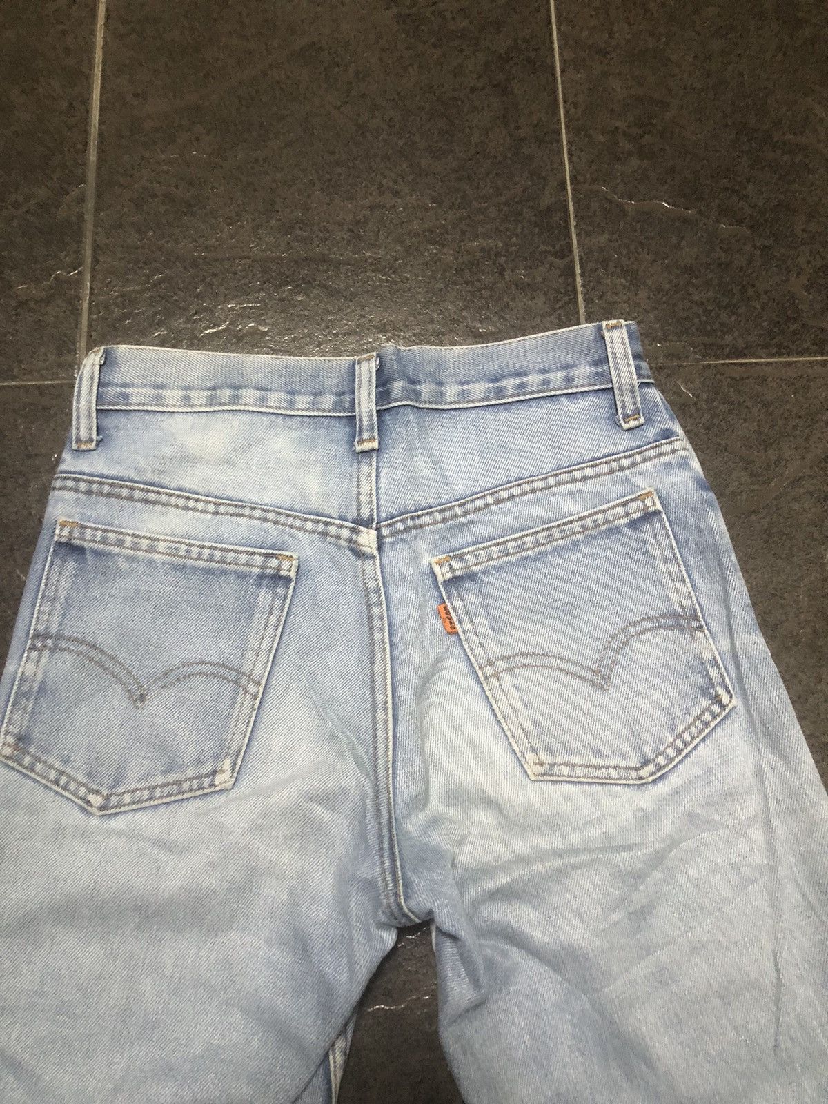 Levi's Vintage 70s Levis Flare Cut Orange Tab Distressed Denim Size US 27 - 11 Thumbnail