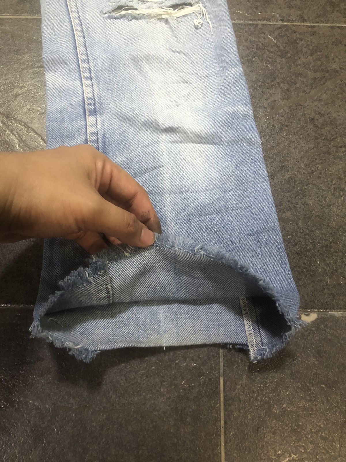 Levi's Vintage 70s Levis Flare Cut Orange Tab Distressed Denim Size US 27 - 5 Thumbnail