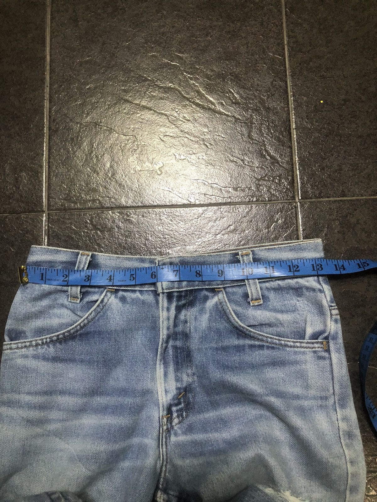 Levi's Vintage 70s Levis Flare Cut Orange Tab Distressed Denim Size US 27 - 20 Thumbnail