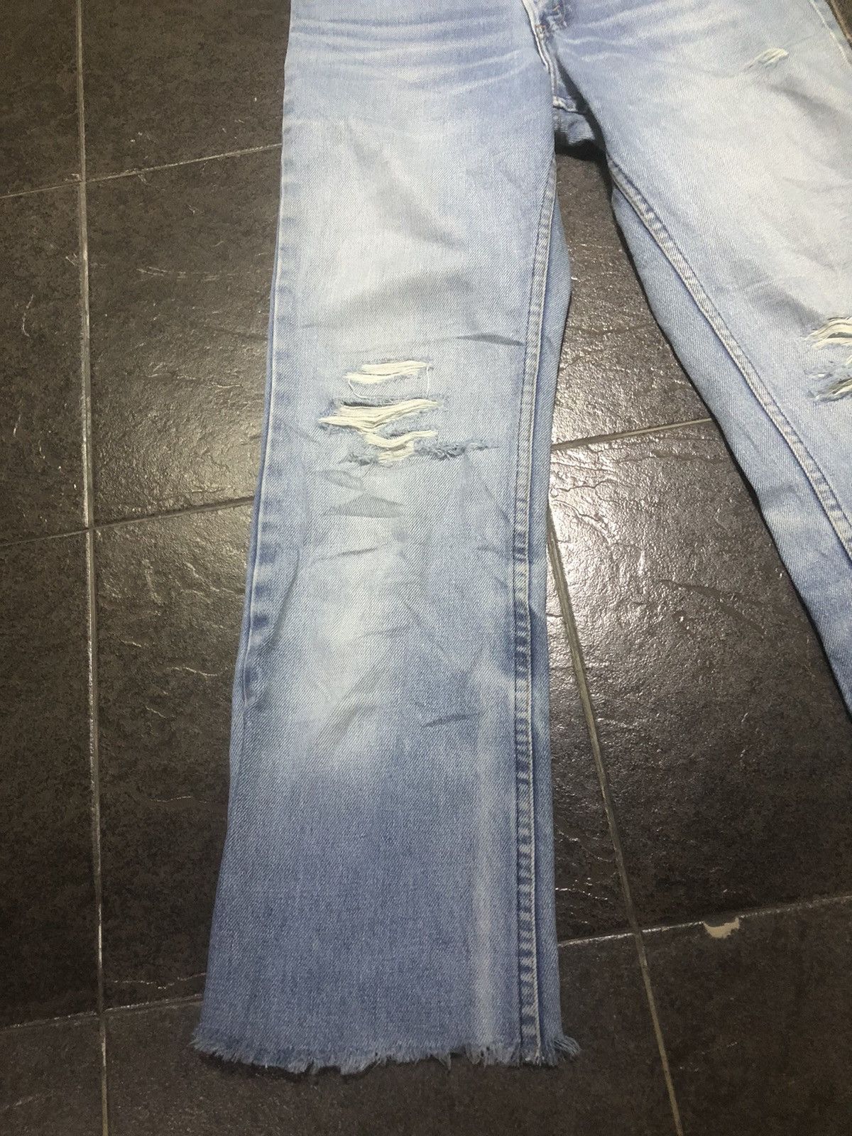 Levi's Vintage 70s Levis Flare Cut Orange Tab Distressed Denim Size US 27 - 4 Thumbnail