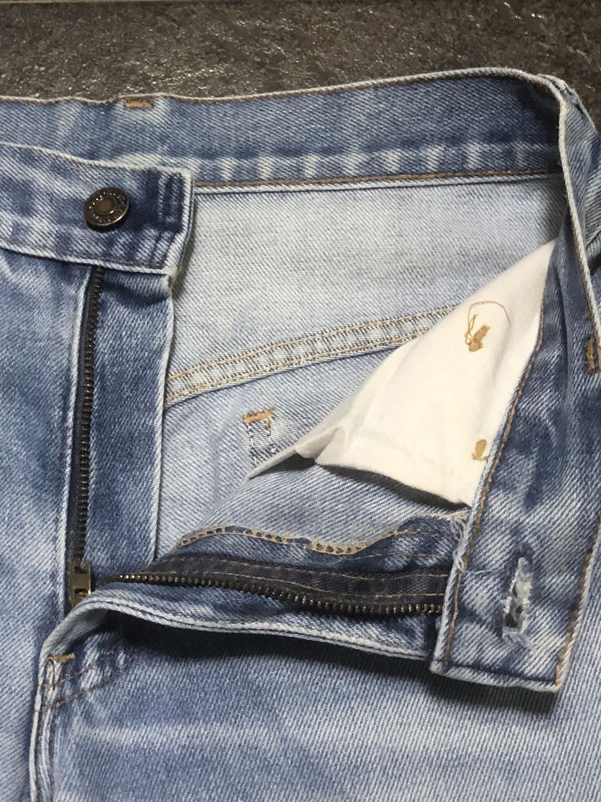 Levi's Vintage 70s Levis Flare Cut Orange Tab Distressed Denim Size US 27 - 16 Thumbnail