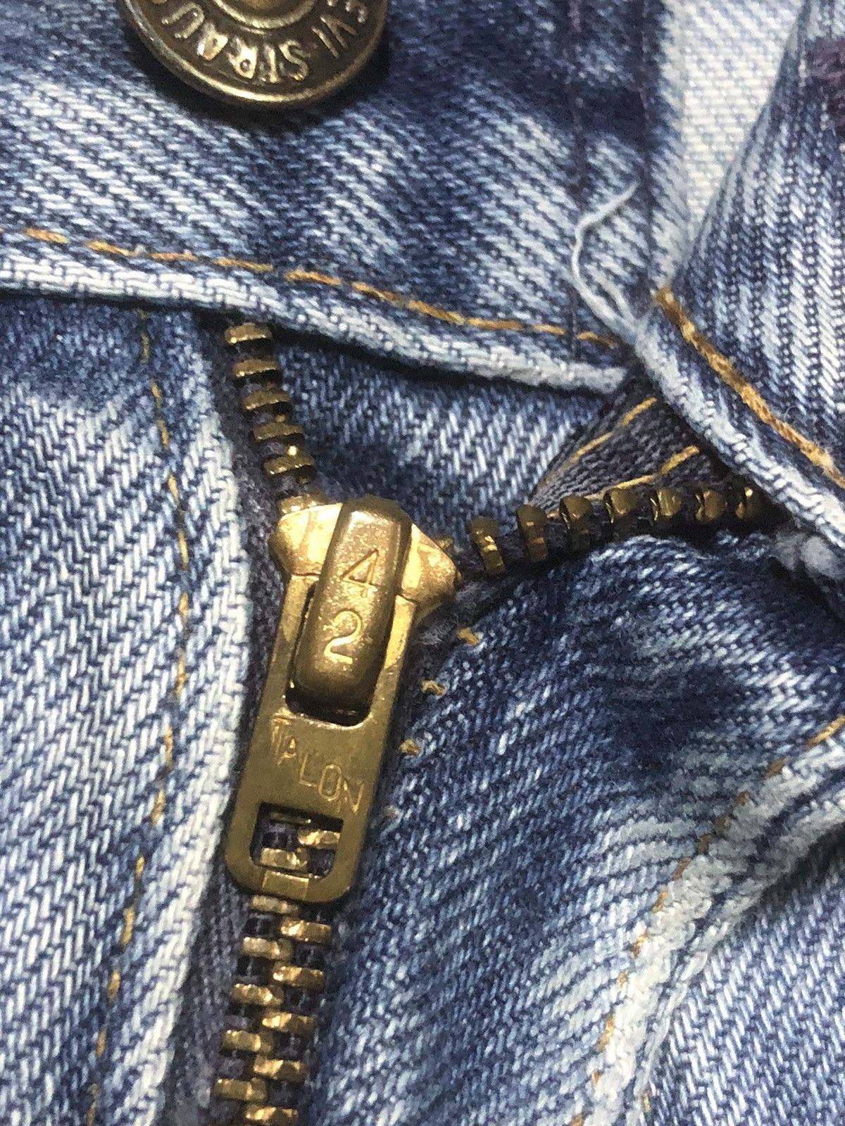 Levi's Vintage 70s Levis Flare Cut Orange Tab Distressed Denim Size US 27 - 15 Thumbnail