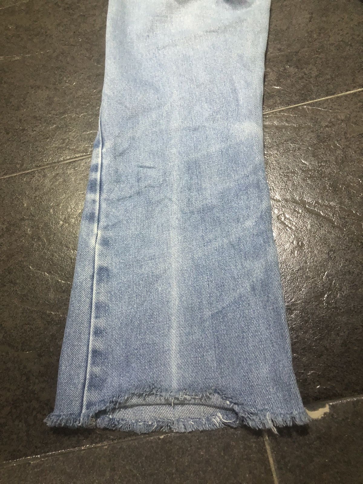 Levi's Vintage 70s Levis Flare Cut Orange Tab Distressed Denim Size US 27 - 10 Thumbnail