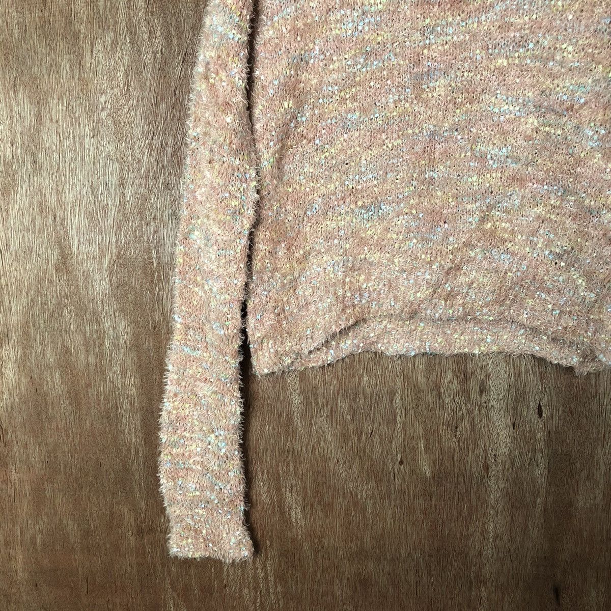 Aran Isles Knitwear Kitty Mona Peach Shag Shaggy Fur Mohair Knitwear #6587 Size S / US 4 / IT 40 - 10 Thumbnail