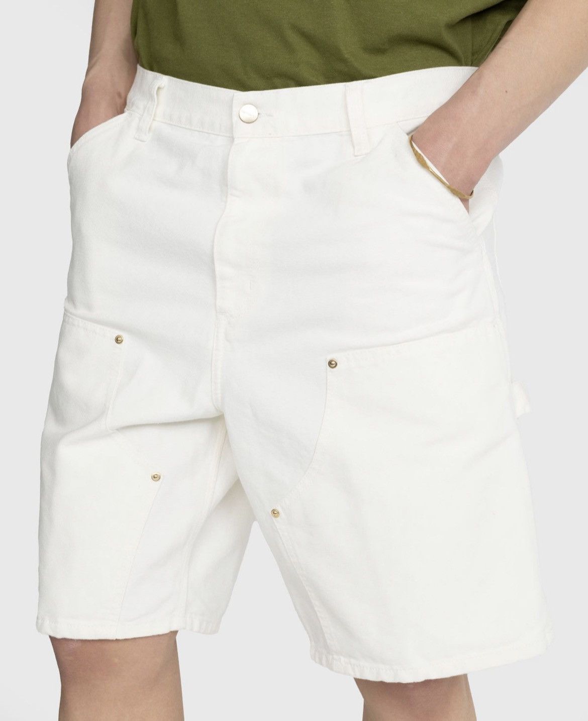 Carhartt Wip Double Knee Carhartt WIP Organic Cotton Shorts Pants White Size US 30 / EU 46 - 14 Thumbnail