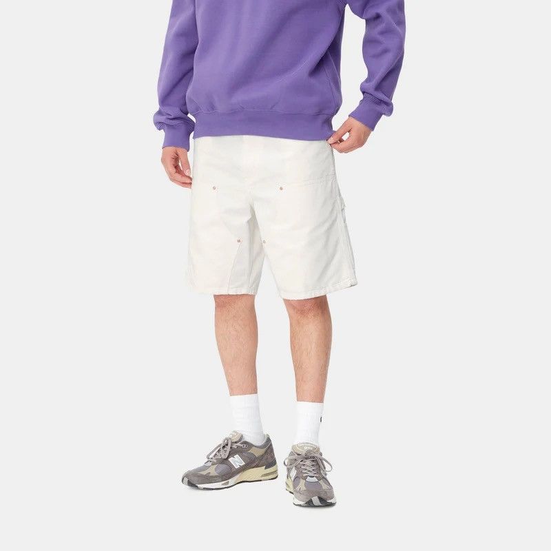 Carhartt Wip Double Knee Carhartt WIP Organic Cotton Shorts Pants White Size US 30 / EU 46 - 16 Thumbnail