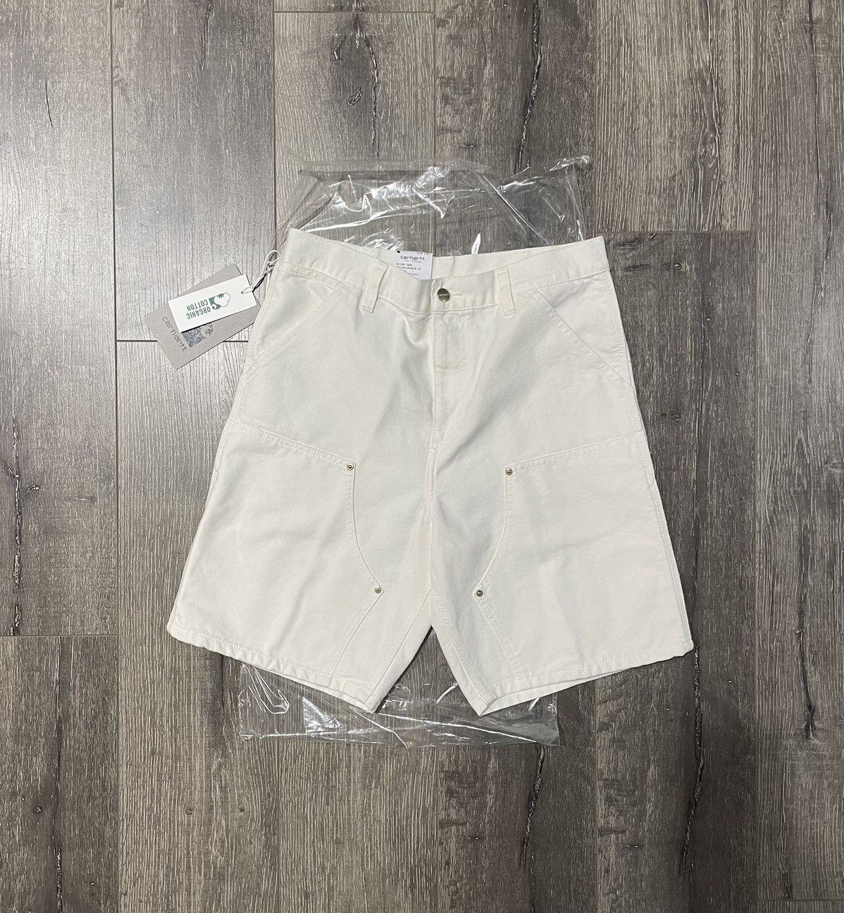 Carhartt Wip Double Knee Carhartt WIP Organic Cotton Shorts Pants White Size US 30 / EU 46 - 3 Thumbnail