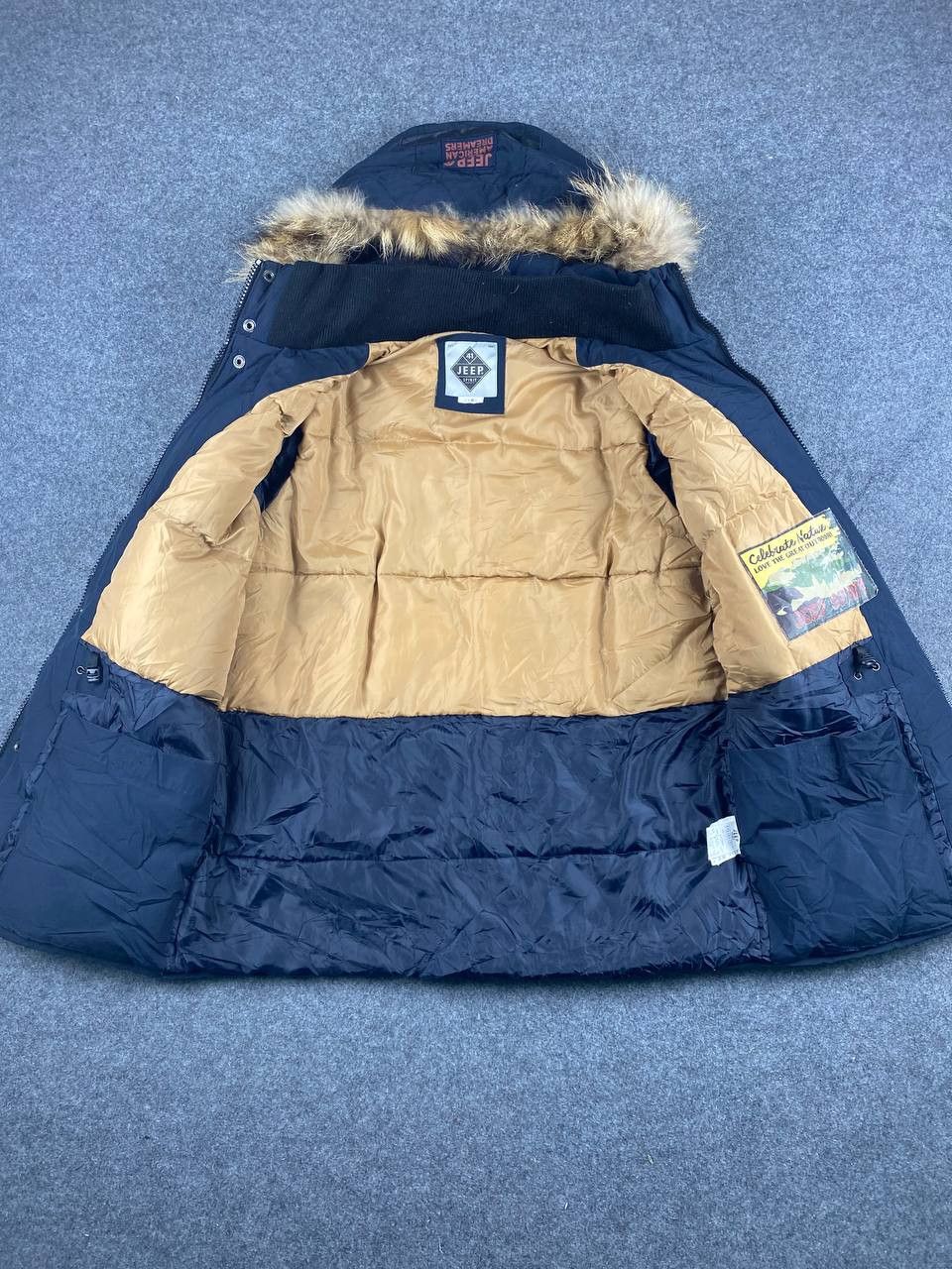 Jeep jeep dark blue puffer jacket nice design Size US L / EU 52-54 / 3 - 5 Thumbnail