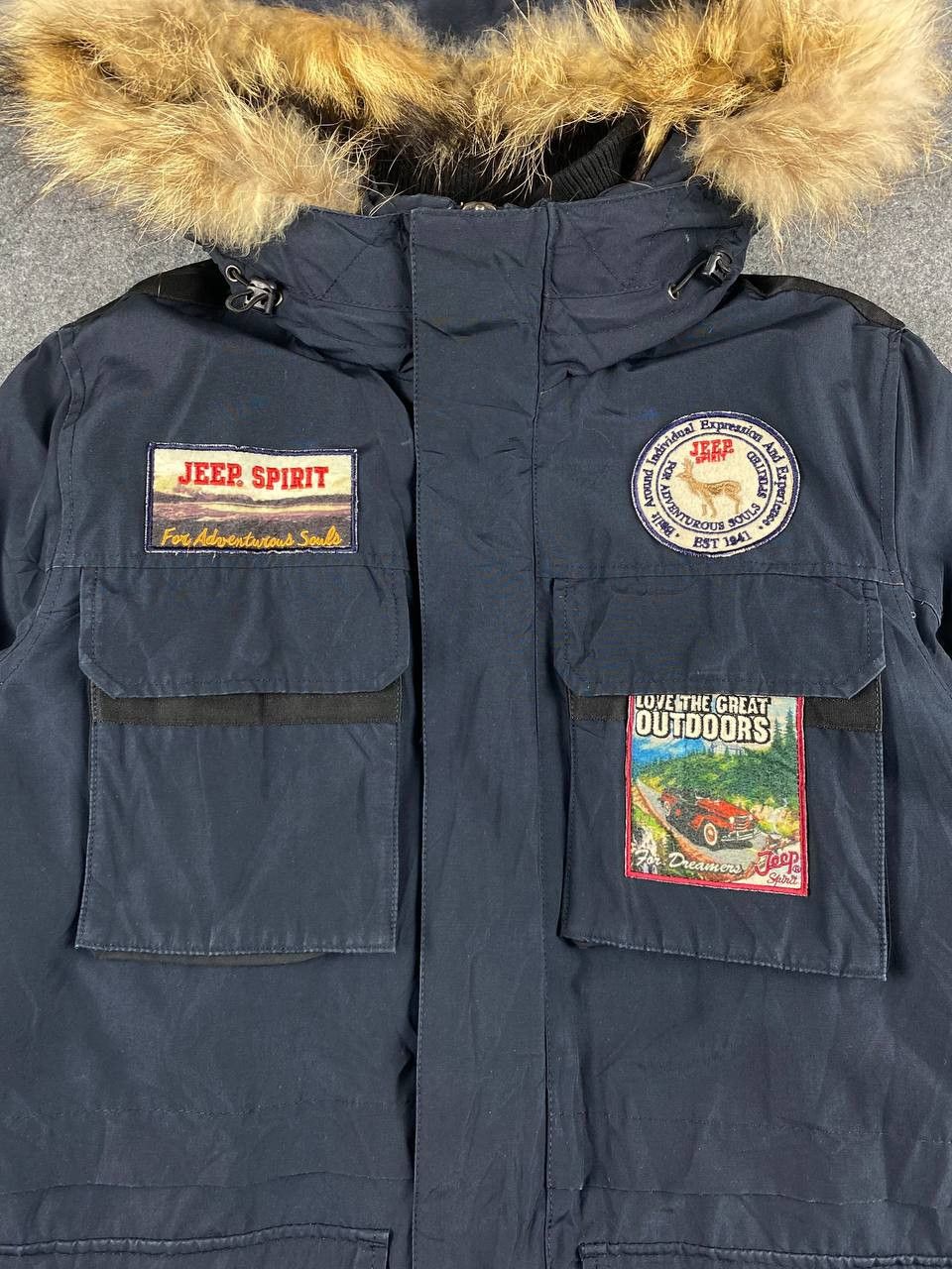 Jeep jeep dark blue puffer jacket nice design Size US L / EU 52-54 / 3 - 2 Thumbnail