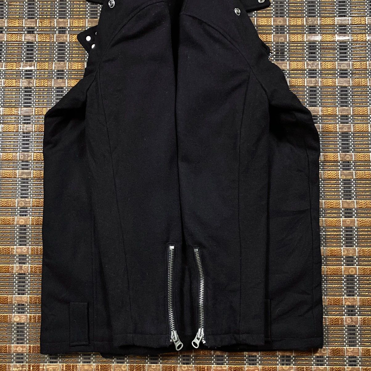 Japanese Brand Rebel 🔥 Double Colar Asymmetrical Jacket By Glad News Size L / US 10 / IT 46 - 5 Thumbnail