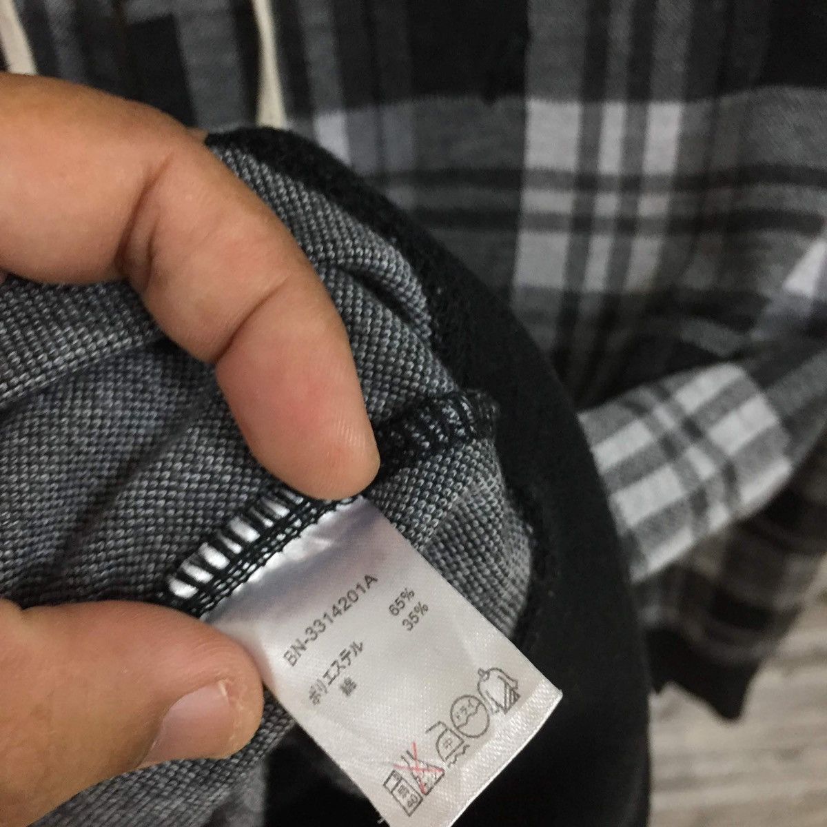 Japanese Brand Vintage BACK NUMBER hoodie plaid hip hop size L Size US L / EU 52-54 / 3 - 7 Thumbnail