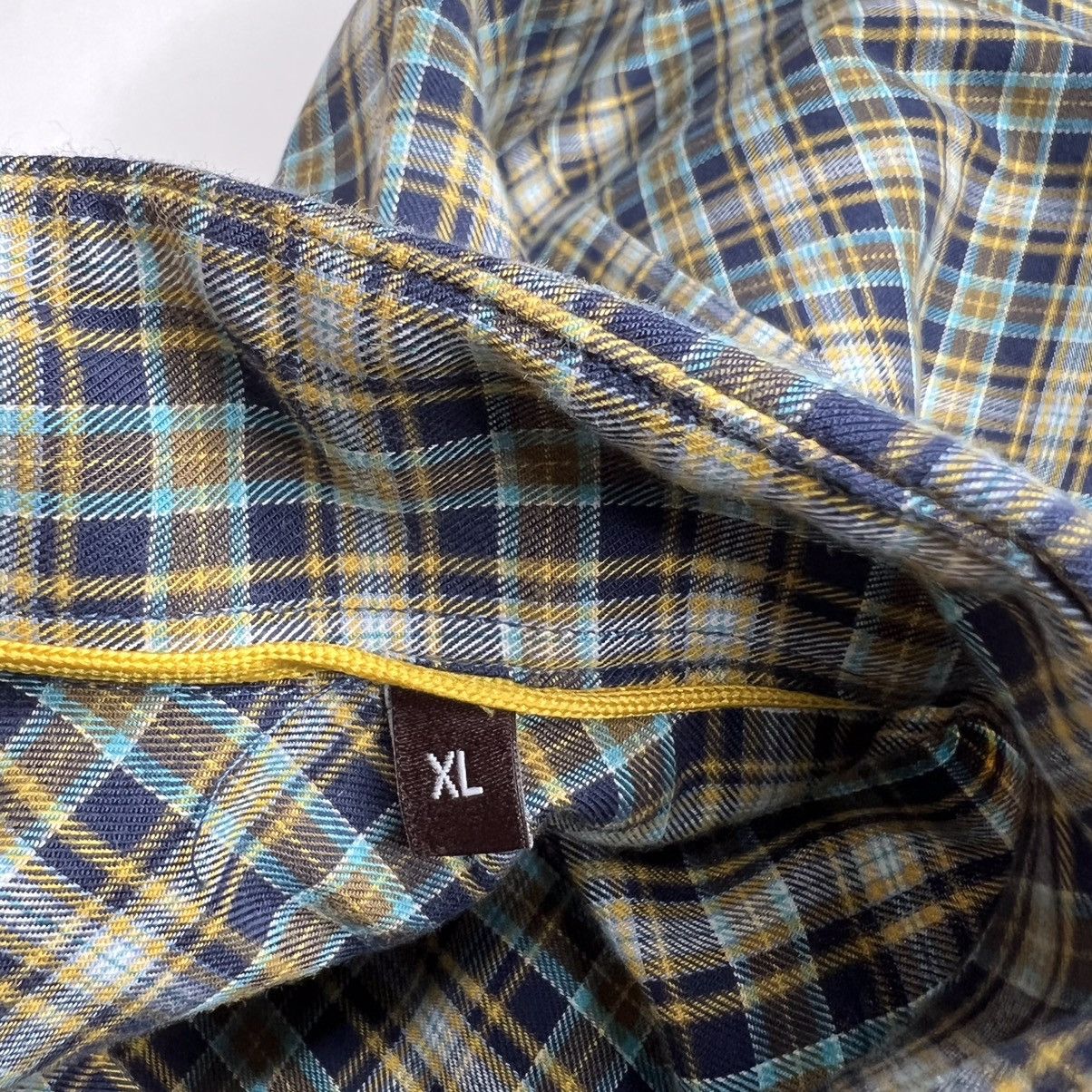 Robert Talbott Robert Talbott Tailored Blue Yellow Plaid Button-Up Shirt Size US XL / EU 56 / 4 - 10 Thumbnail