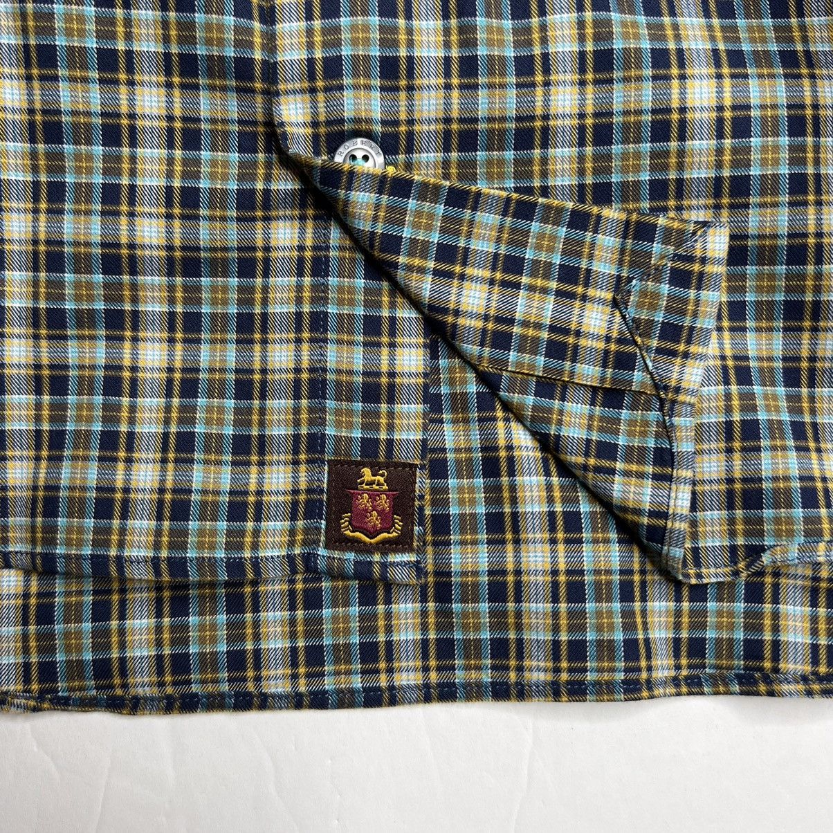 Robert Talbott Robert Talbott Tailored Blue Yellow Plaid Button-Up Shirt Size US XL / EU 56 / 4 - 8 Thumbnail