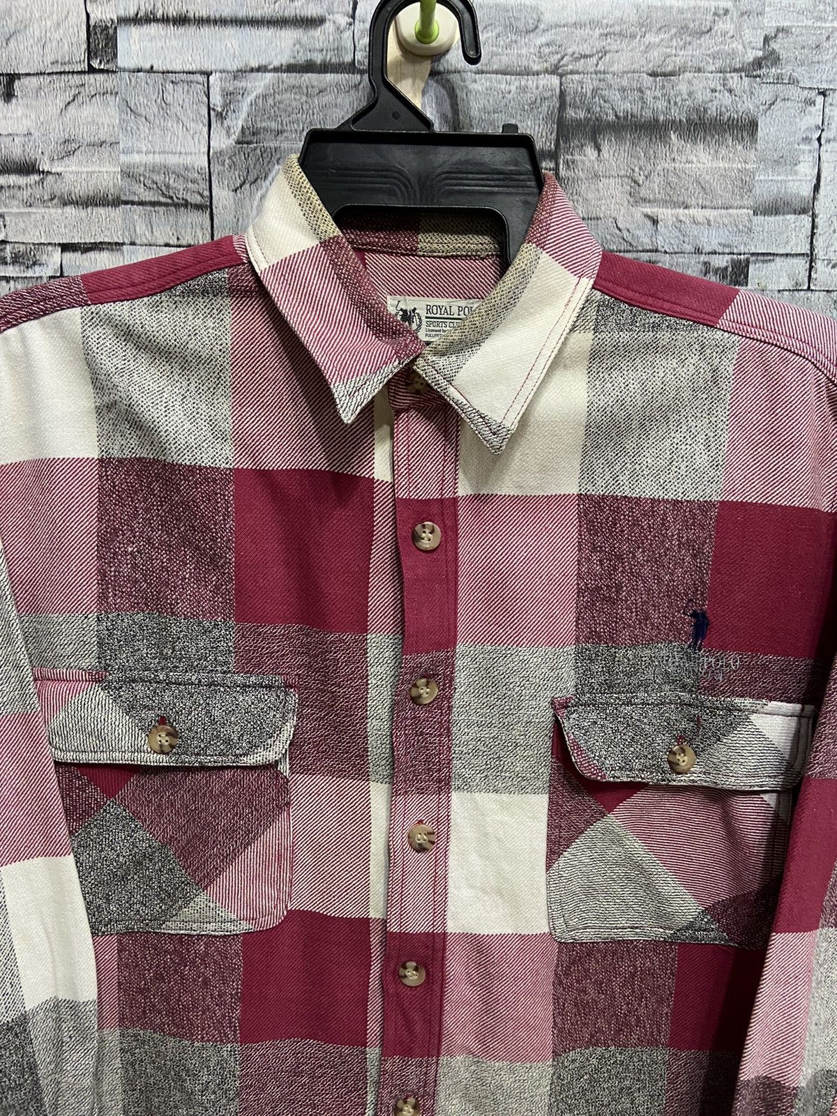 Japanese Brand Vintage Royal Polo Flannel double pocket plaid Size US L / EU 52-54 / 3 - 2 Thumbnail