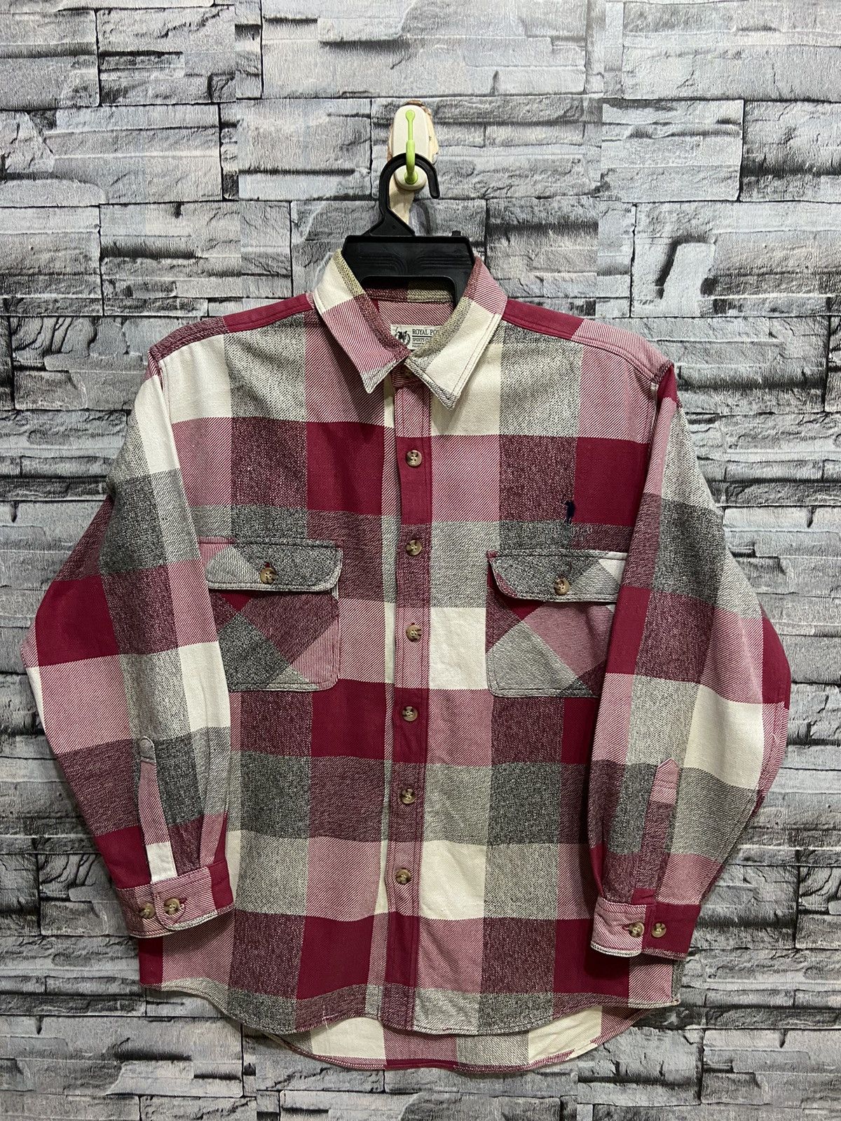 Japanese Brand Vintage Royal Polo Flannel double pocket plaid Size US L / EU 52-54 / 3 - 1 Thumbnail