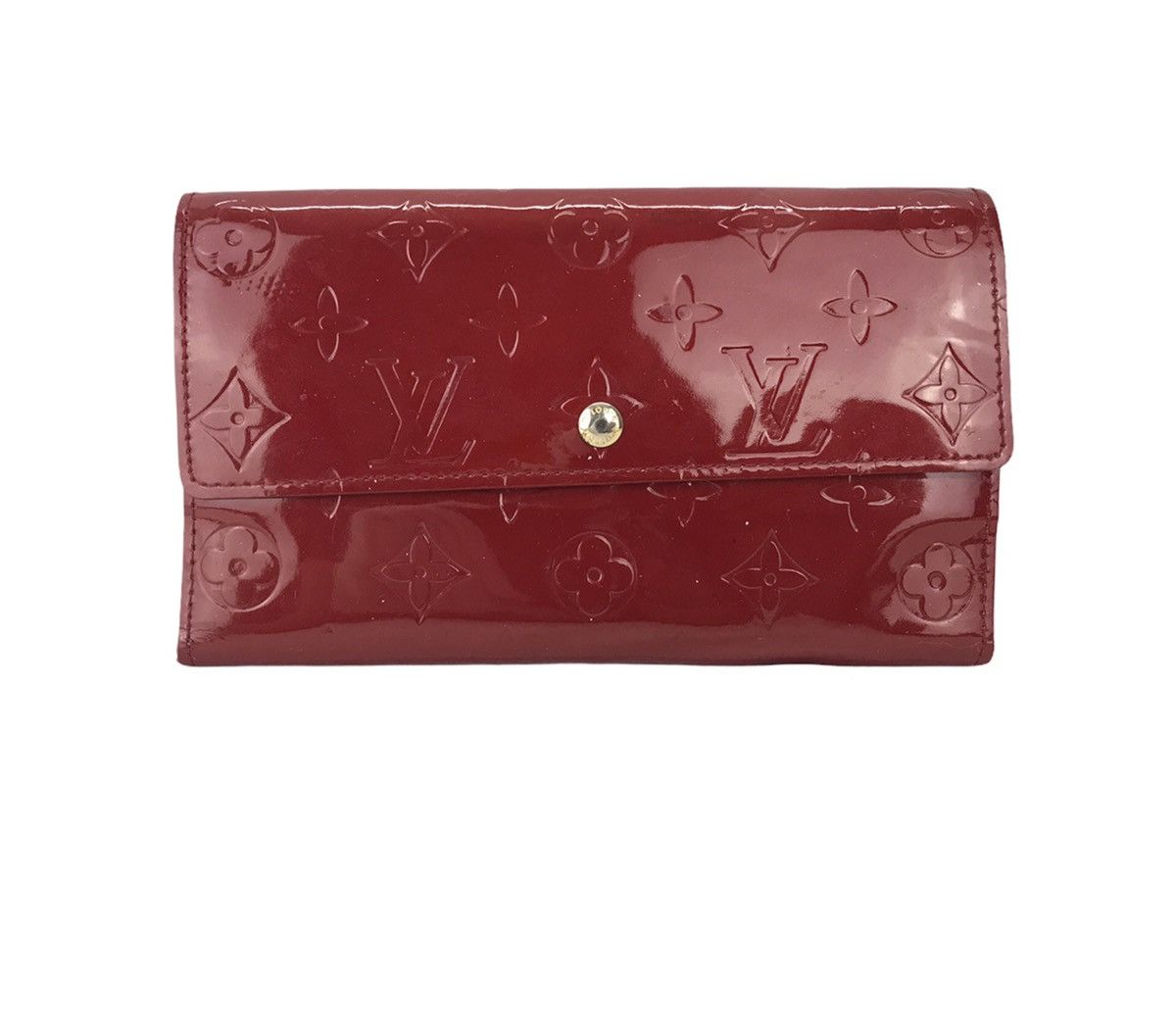 Louis Vuitton Authentic Louis Vuitton Sarah Wallet Vernis Red Size ONE SIZE - 1 Thumbnail