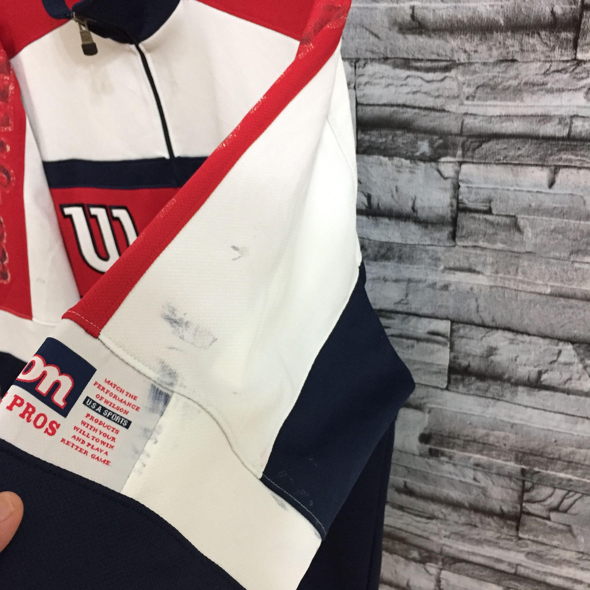Wilson Vintage wilson sweatshirt big logo multicolour size fit XL Size US XL / EU 56 / 4 - 7 Thumbnail