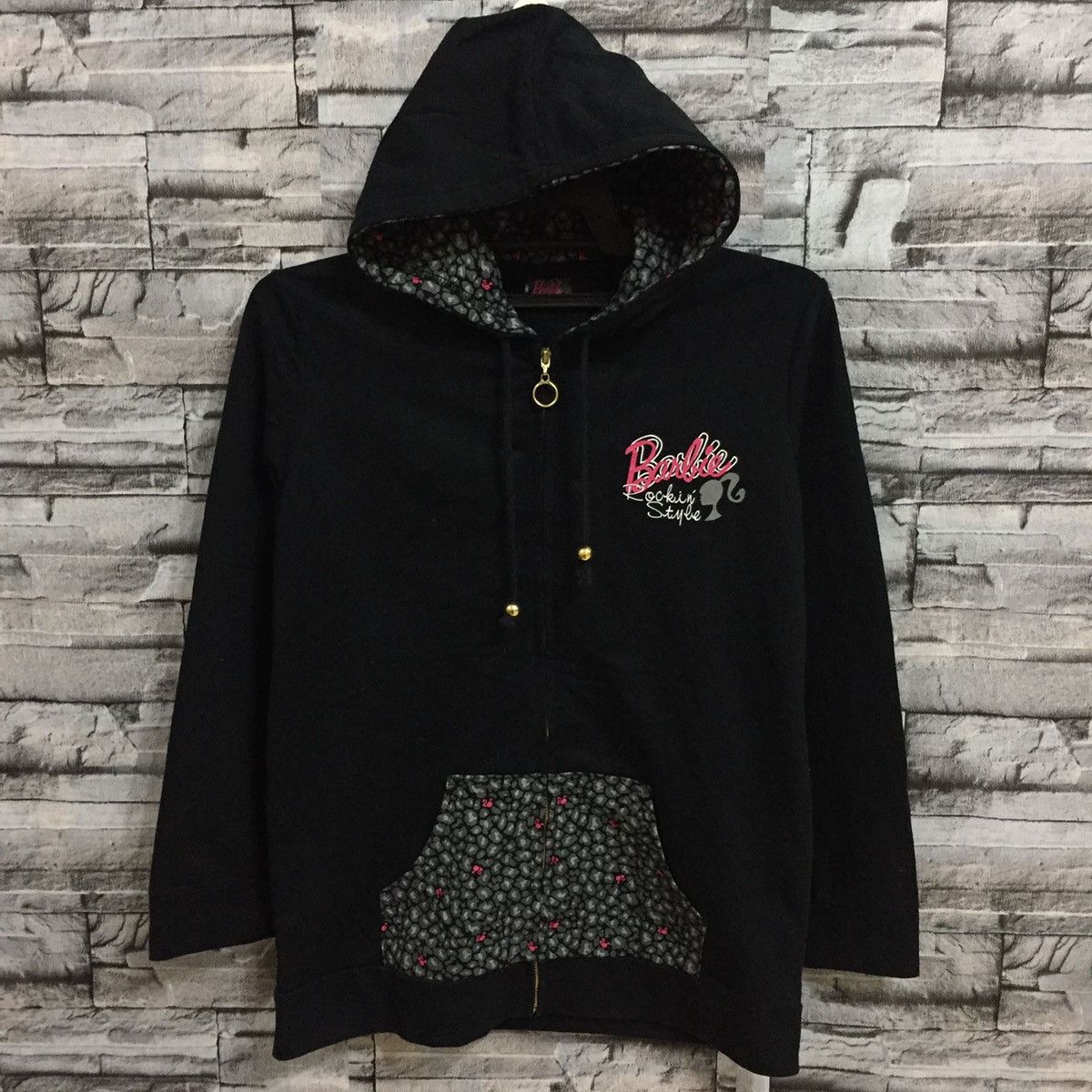 Vintage Barbie hoodie spell out big design cartoon Size US L / EU 52-54 / 3 - 2 Thumbnail