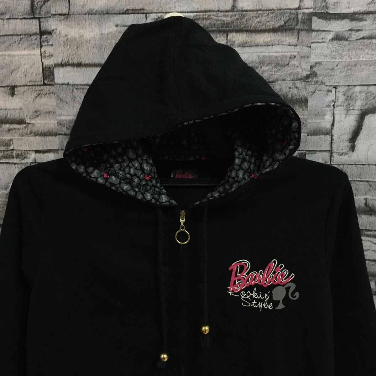 Vintage Barbie hoodie spell out big design cartoon Size US L / EU 52-54 / 3 - 3 Thumbnail