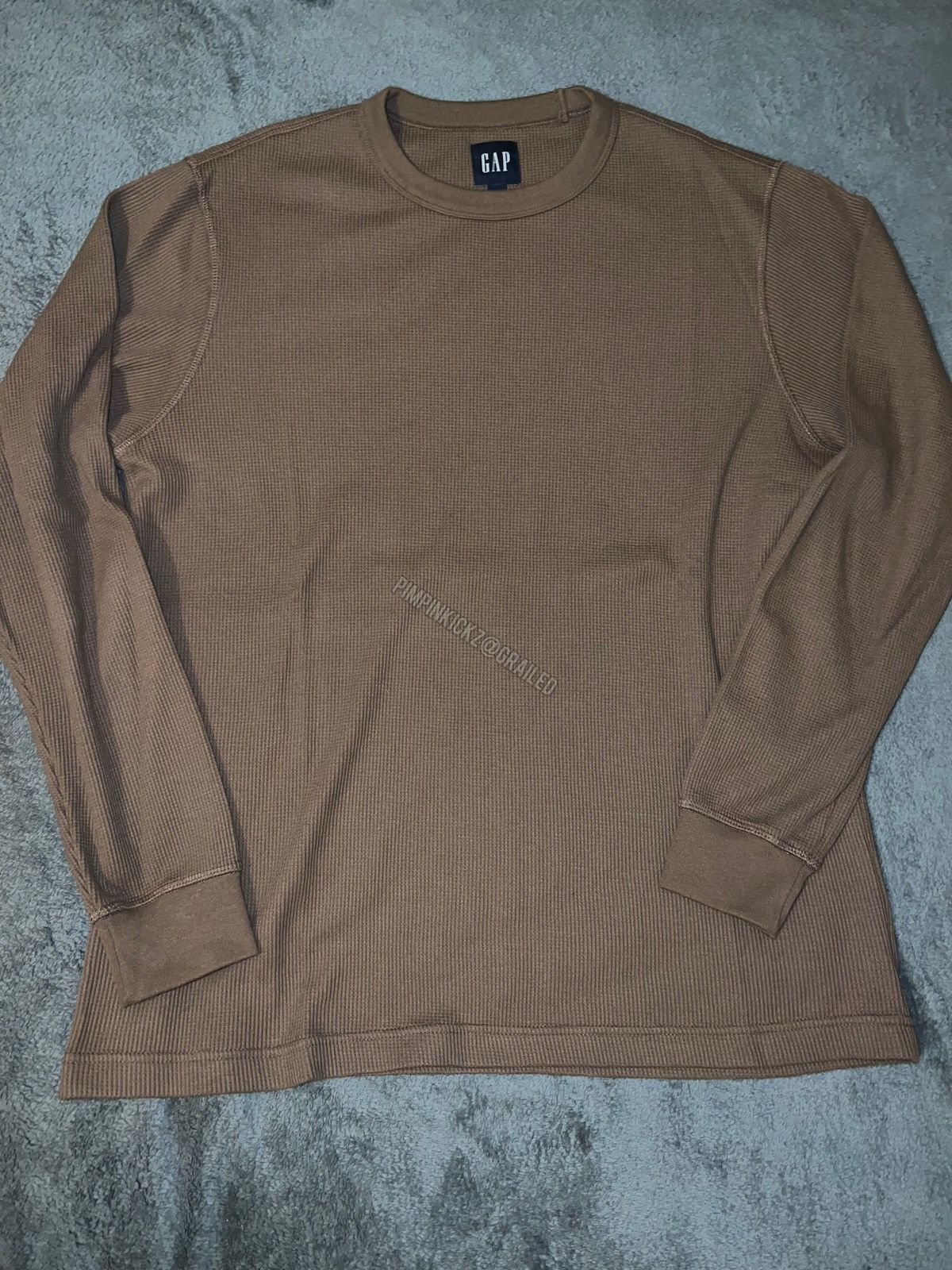 Gap FINAL DROP GAP long sleeve waffle shirt (brown) Size US S / EU 44-46 / 1 - 1 Thumbnail