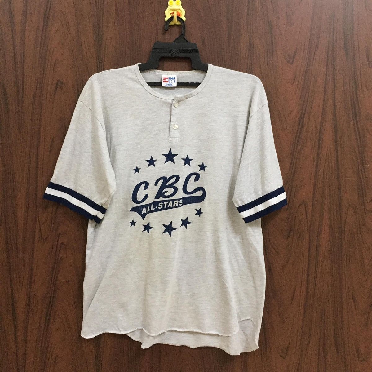 Vintage Eagle t shirt spellout CBG All star Baseball big design Size US XL / EU 56 / 4 - 1 Thumbnail
