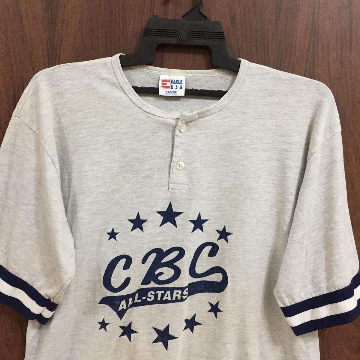 Vintage Eagle t shirt spellout CBG All star Baseball big design Size US XL / EU 56 / 4 - 2 Thumbnail