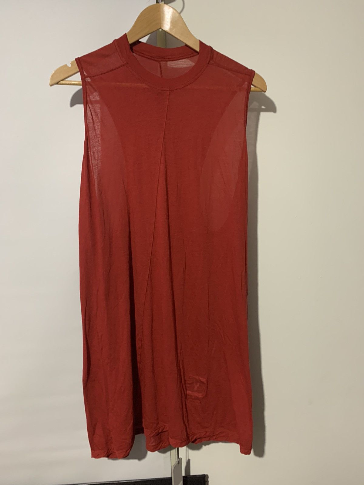 image of Rick Owens Drkshdw Cherry Tank Top in Cherry Red, Men's (Size Small)