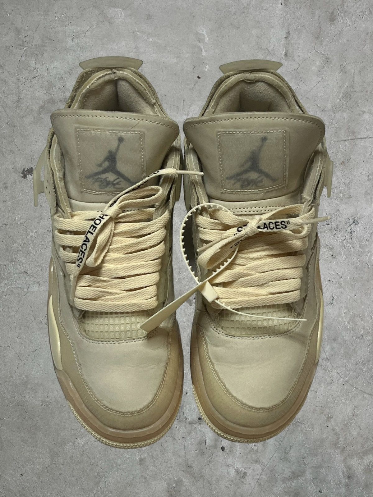 Jordan Brand × Off-White Off White Jordan 4 Sail Size US 9.5 / EU 42-43 - 4 Thumbnail