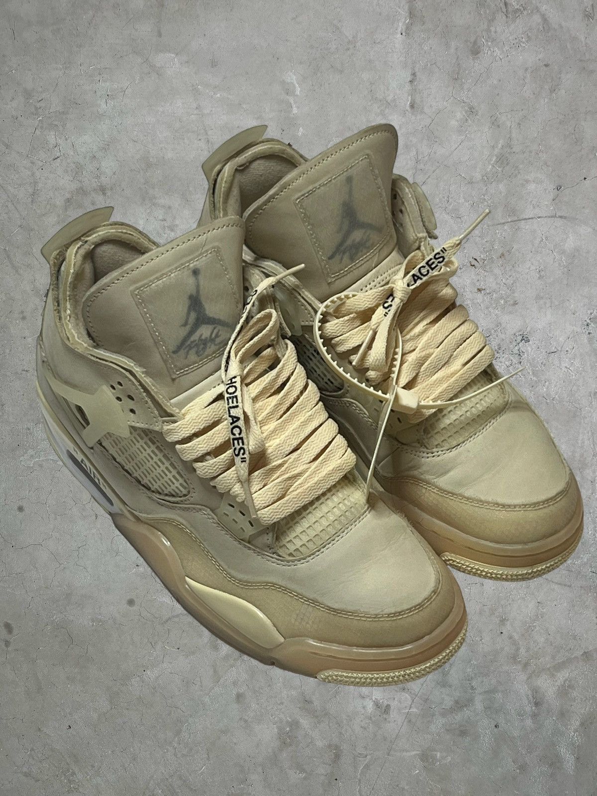 Jordan Brand × Off-White Off White Jordan 4 Sail Size US 9.5 / EU 42-43 - 7 Thumbnail