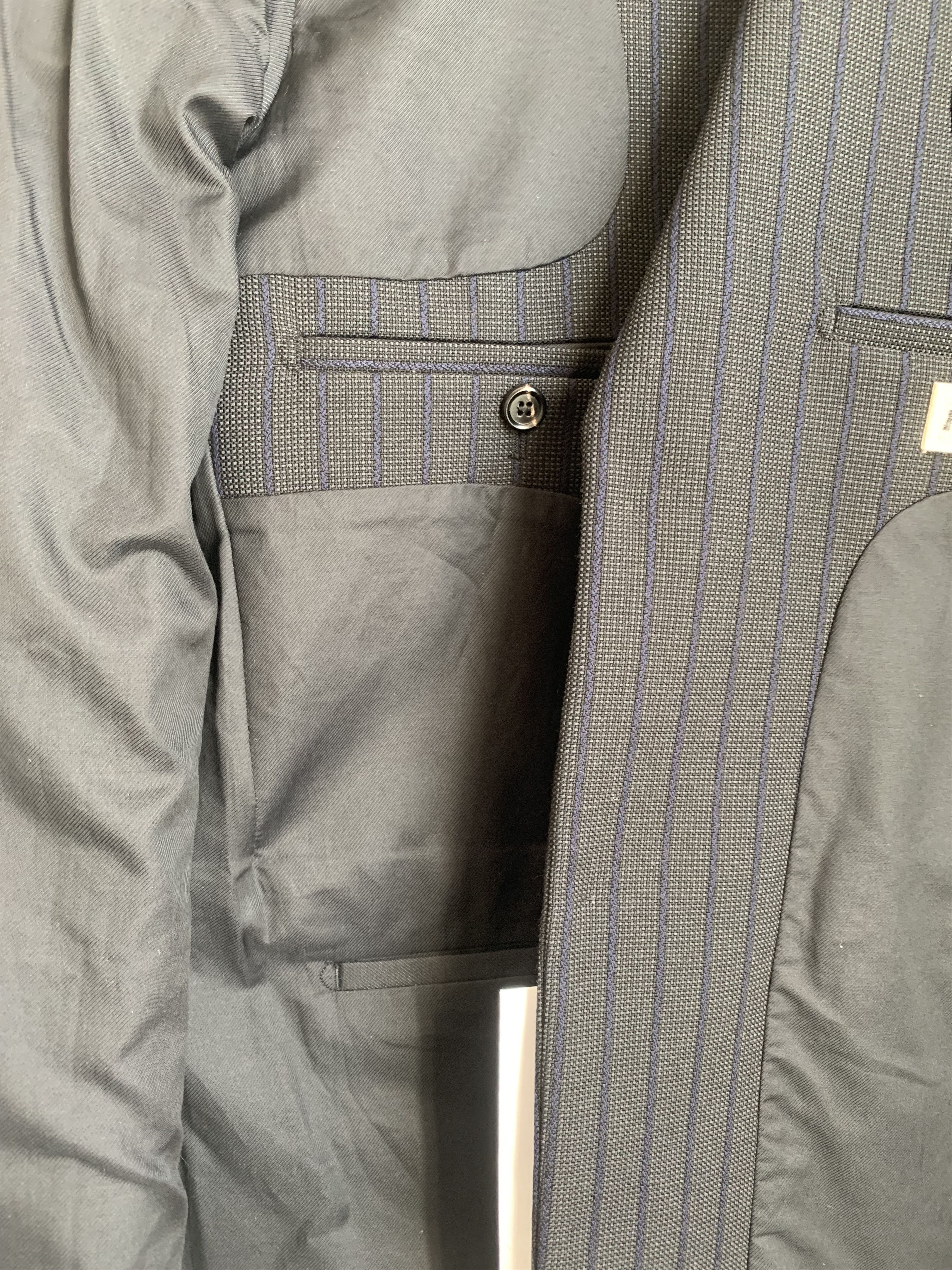 Marni $1.7k+ FW19 blazer w/ indigo stripes, IT52, Italy Size 42R - 10 Thumbnail