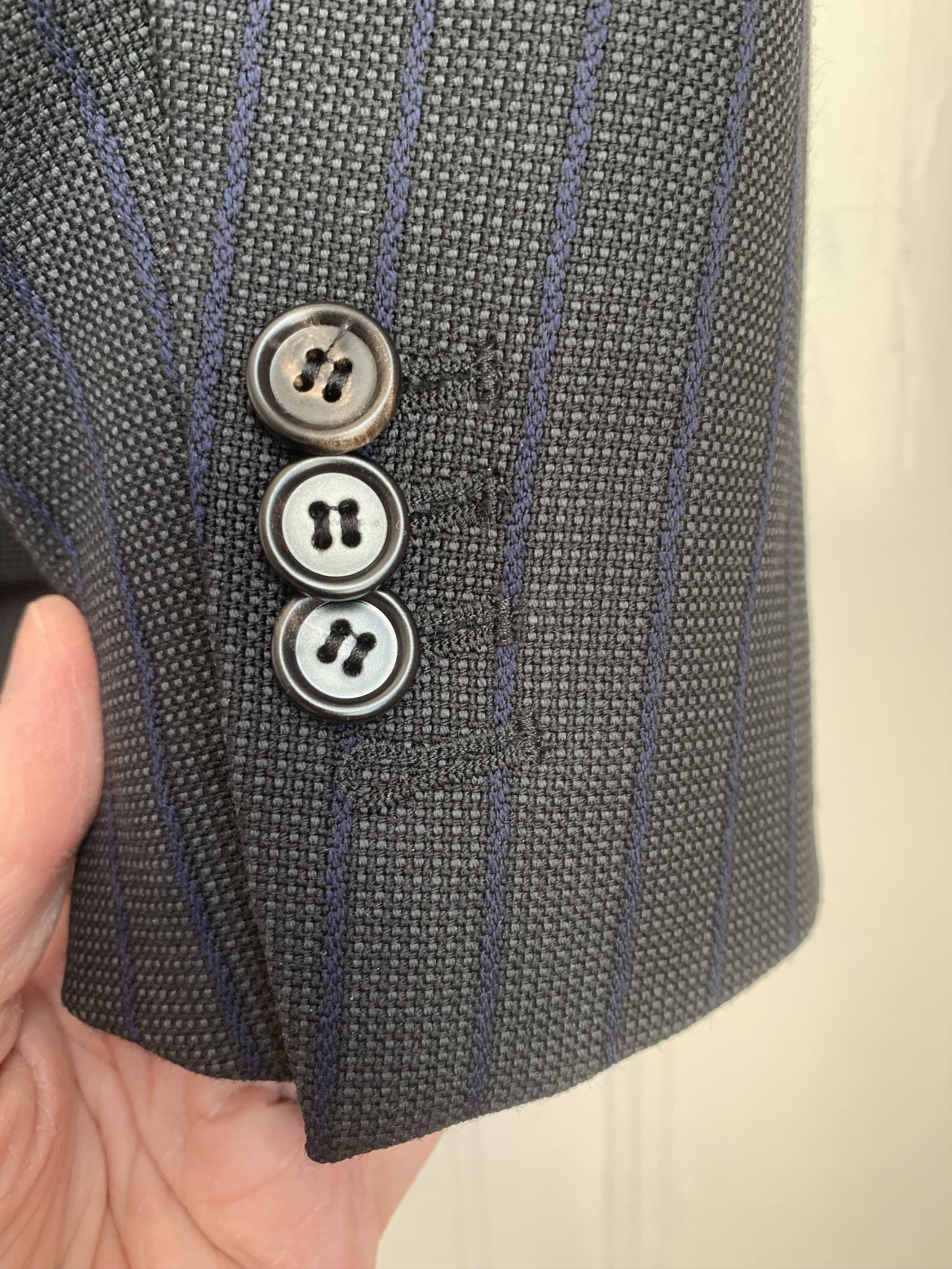 Marni $1.7k+ FW19 blazer w/ indigo stripes, IT52, Italy Size 42R - 3 Thumbnail