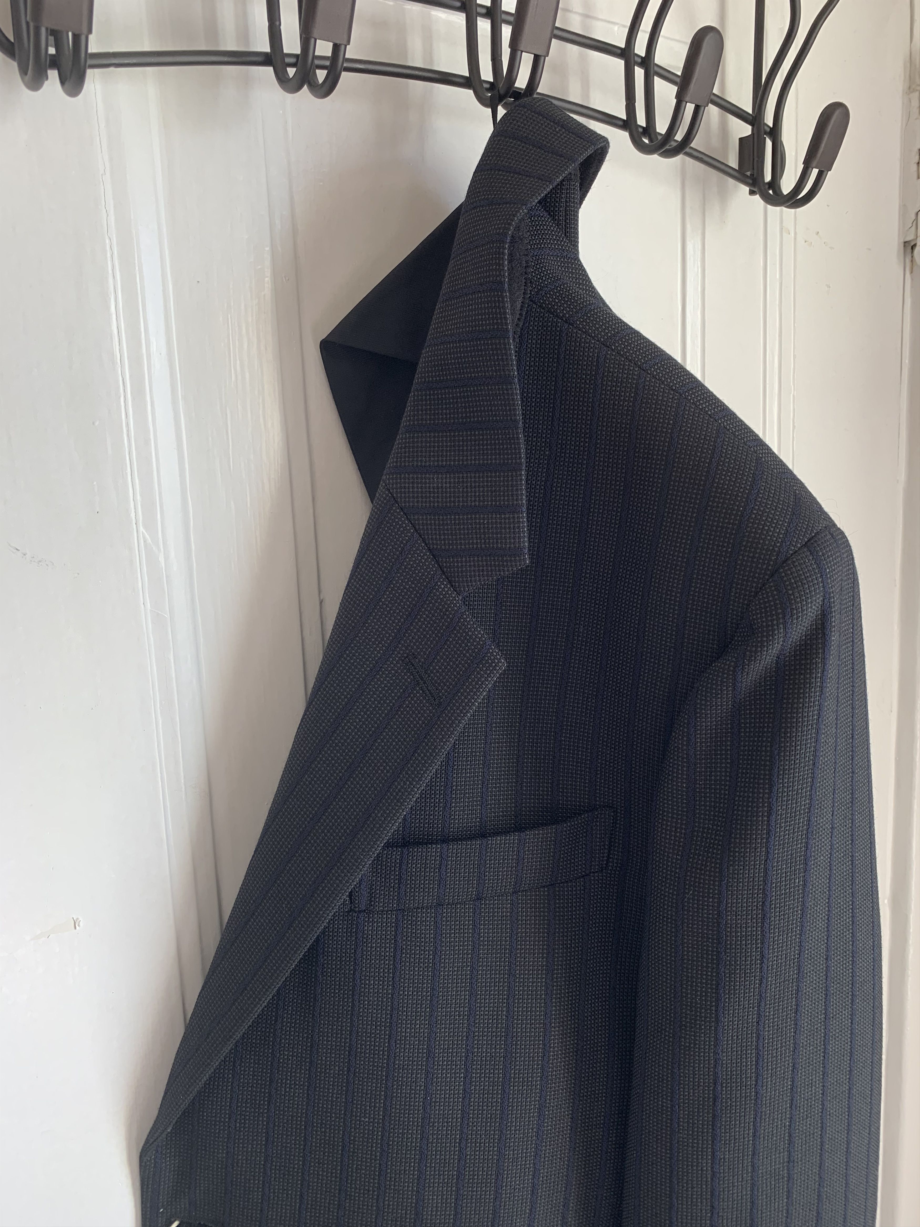 Marni $1.7k+ FW19 blazer w/ indigo stripes, IT52, Italy Size 42R - 8 Thumbnail