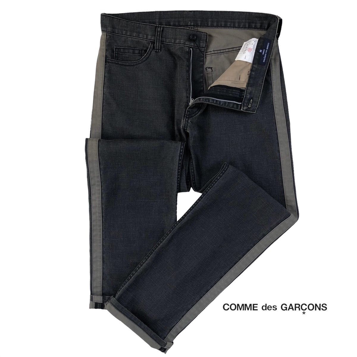 🔥Comme des Garçons HOMME Cotton Side Line Denim Pants