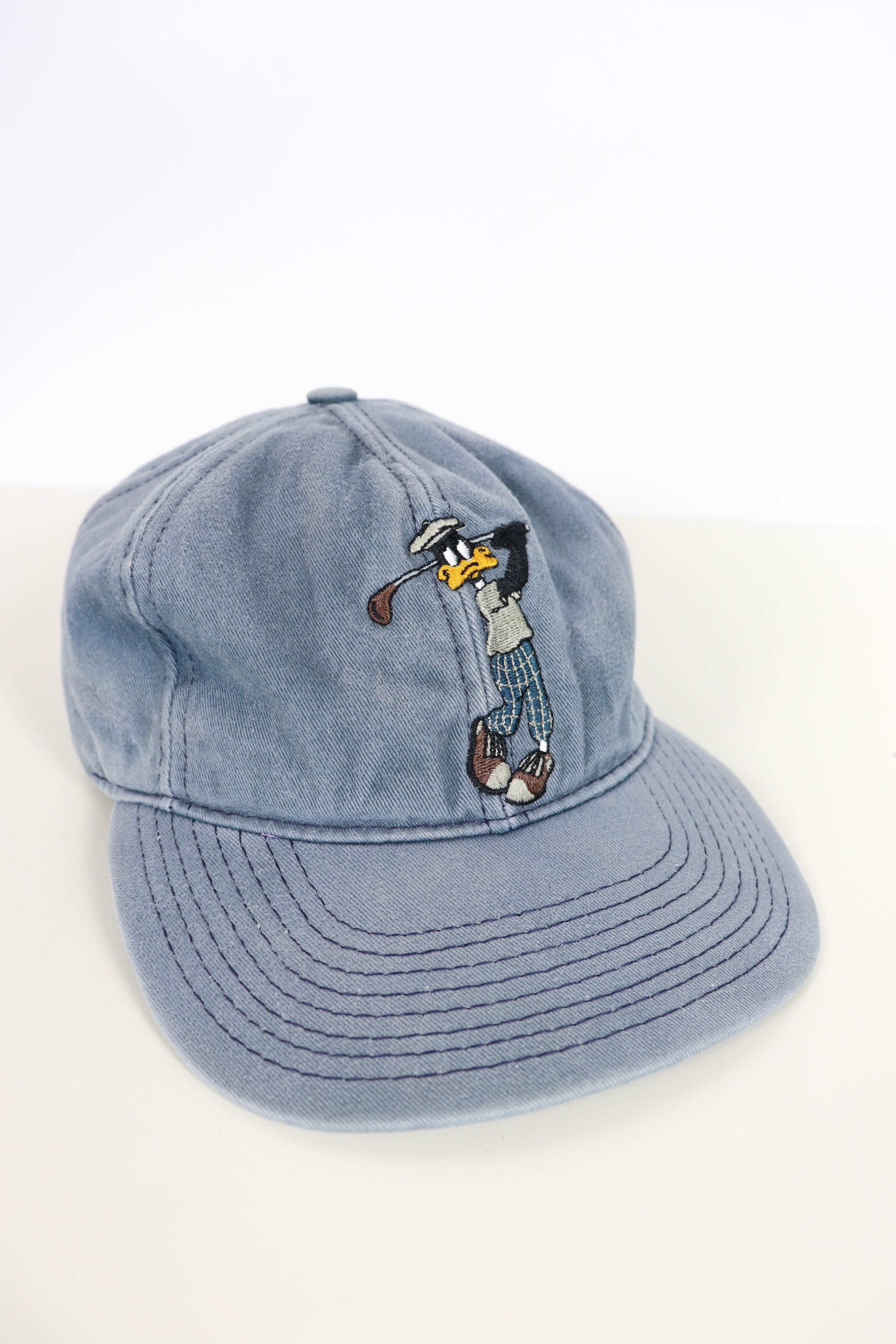 Warner Bros 90s Vintage Warner Brothers Daffy Duck Sun Faded Blue Cap Size ONE SIZE - 6 Thumbnail