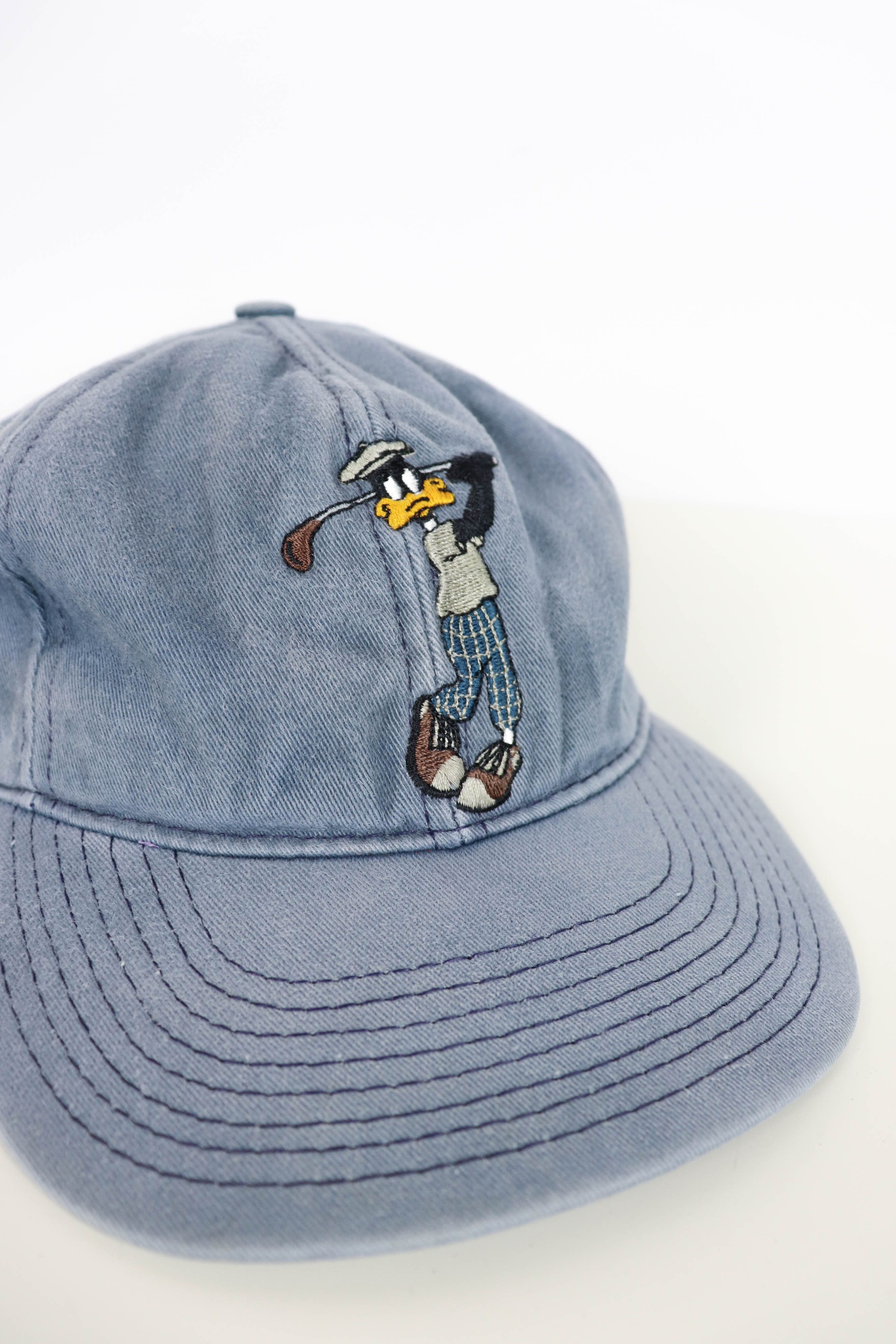 Warner Bros 90s Vintage Warner Brothers Daffy Duck Sun Faded Blue Cap Size ONE SIZE - 7 Thumbnail