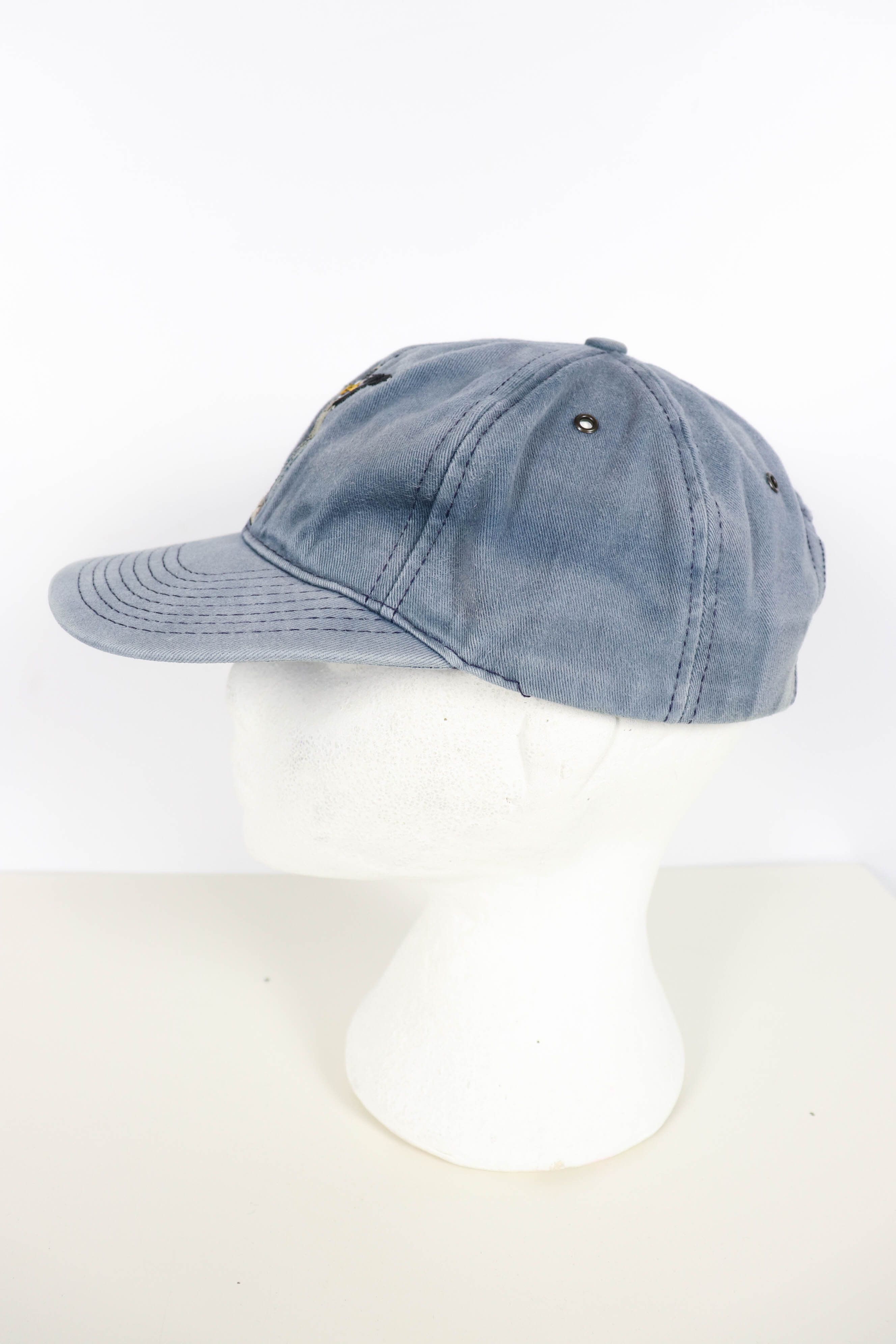 Warner Bros 90s Vintage Warner Brothers Daffy Duck Sun Faded Blue Cap Size ONE SIZE - 3 Thumbnail