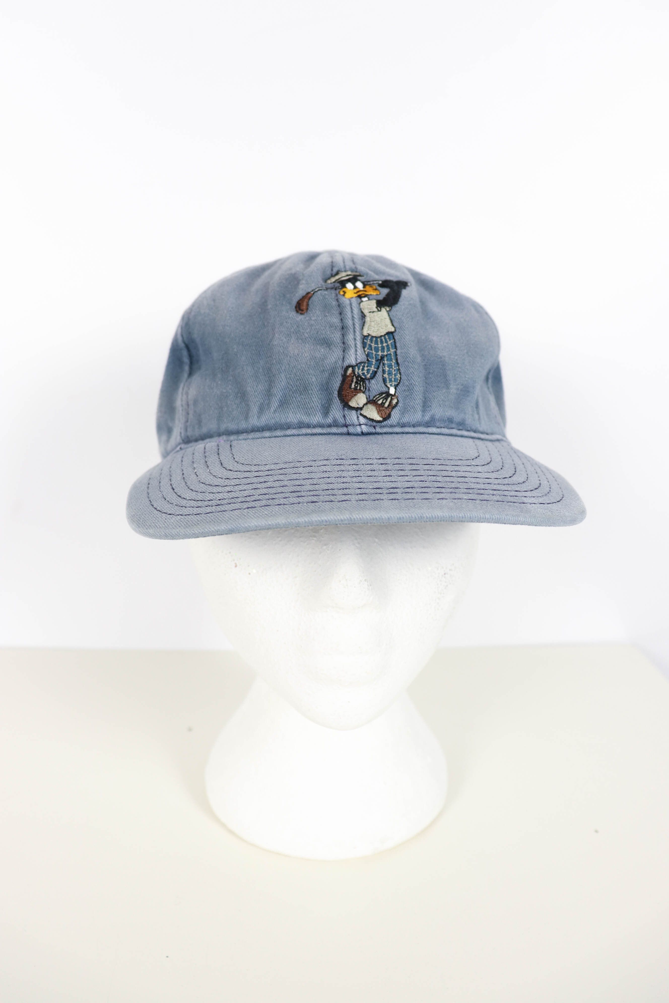 Warner Bros 90s Vintage Warner Brothers Daffy Duck Sun Faded Blue Cap Size ONE SIZE - 2 Thumbnail