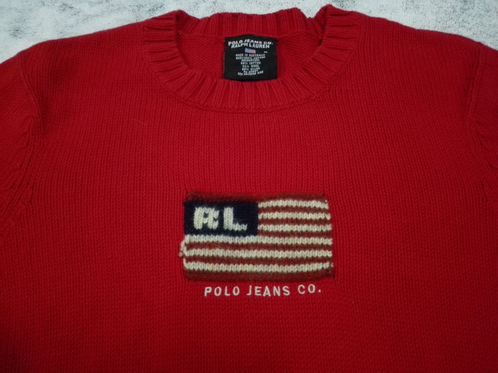 Lauren Ralph Lauren Polo Jeans Co Ralph. Lauren Knitwear Embroidery Flag Logo Size US S / EU 44-46 / 1 - 2 Thumbnail
