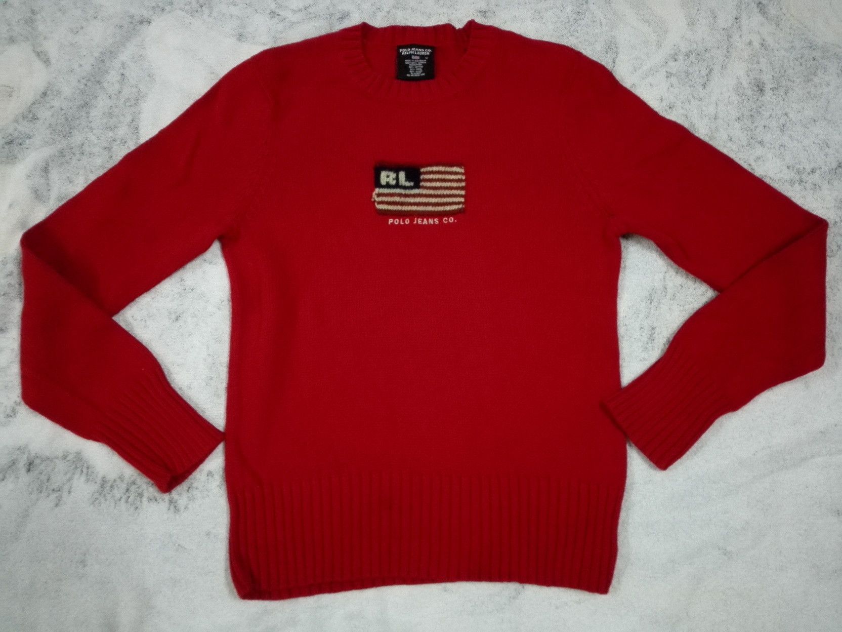 Lauren Ralph Lauren Polo Jeans Co Ralph. Lauren Knitwear Embroidery Flag Logo Size US S / EU 44-46 / 1 - 1 Thumbnail