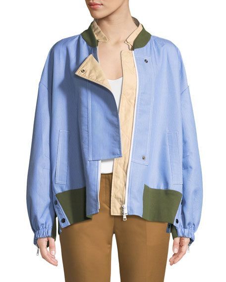 N21 × No. 21 No21 Asymmetric Patchwork Bomber Jacket Size S / US 4 / IT 40 - 1 Thumbnail