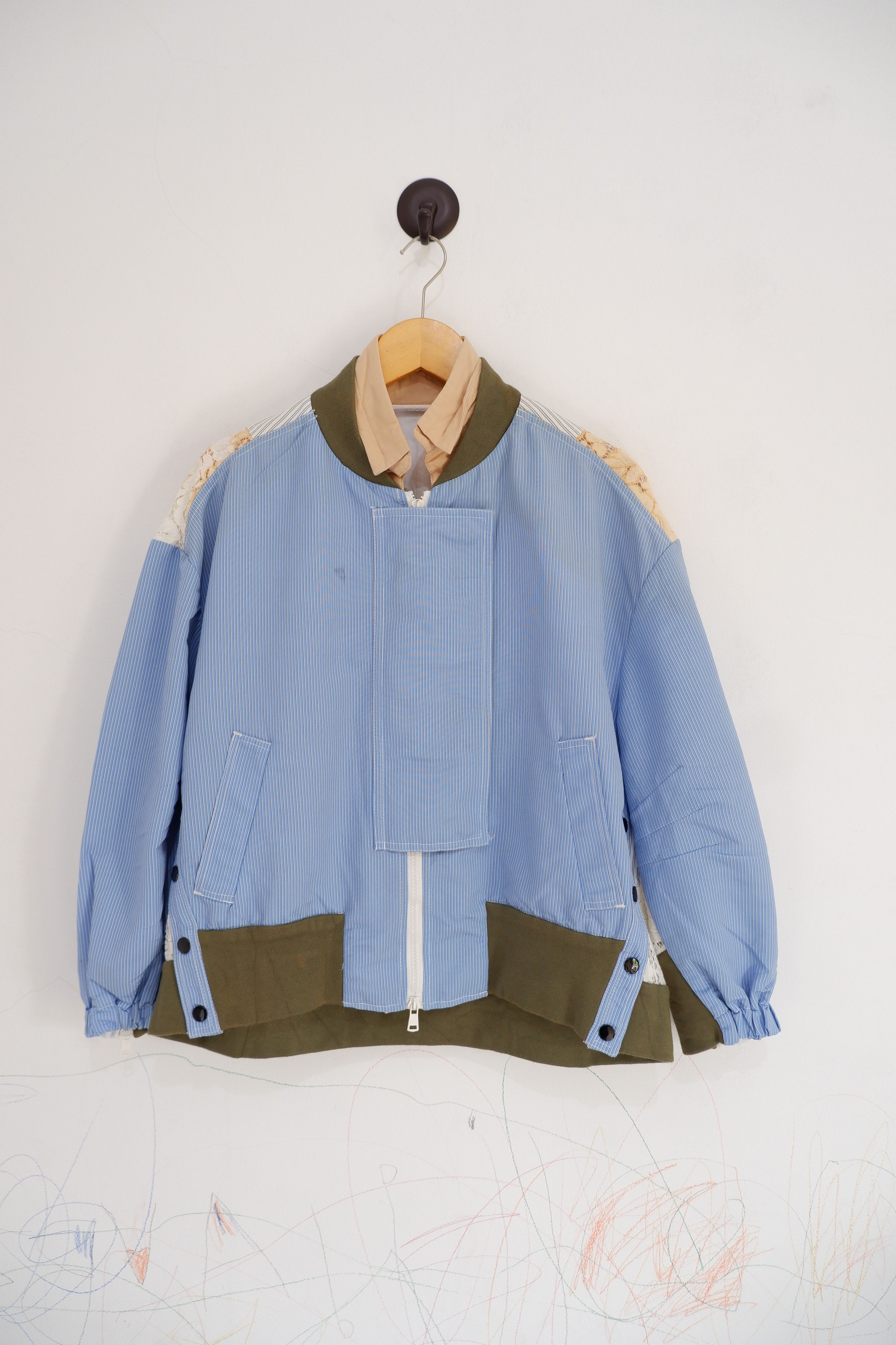 N21 × No. 21 No21 Asymmetric Patchwork Bomber Jacket Size S / US 4 / IT 40 - 3 Thumbnail
