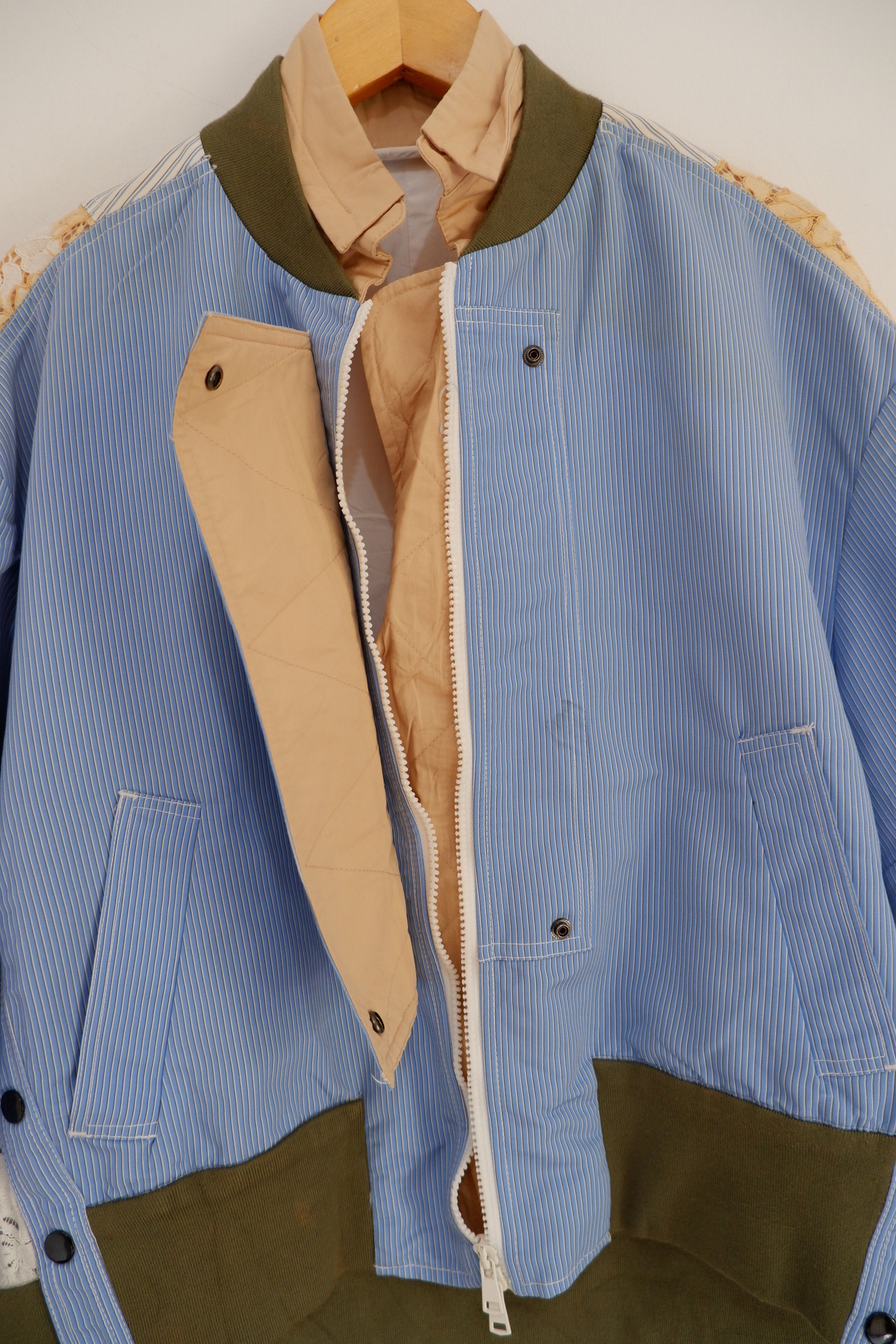 N21 × No. 21 No21 Asymmetric Patchwork Bomber Jacket Size S / US 4 / IT 40 - 7 Thumbnail