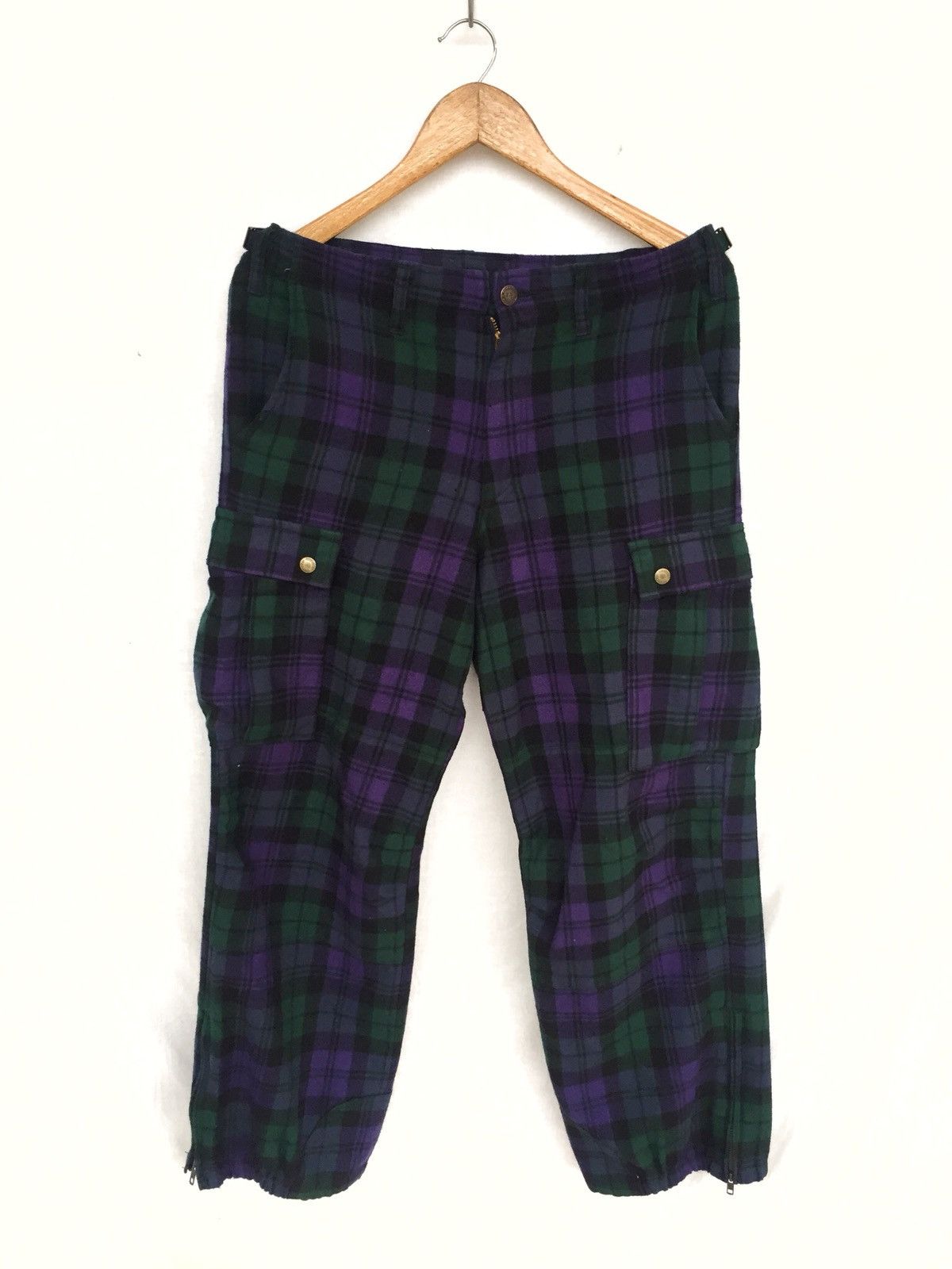 Beauty Beast FW03-04 REVOLVER 🇯🇵 Plaid Bondage Cargo Pants Size US 32 / EU 48 - 2 Thumbnail